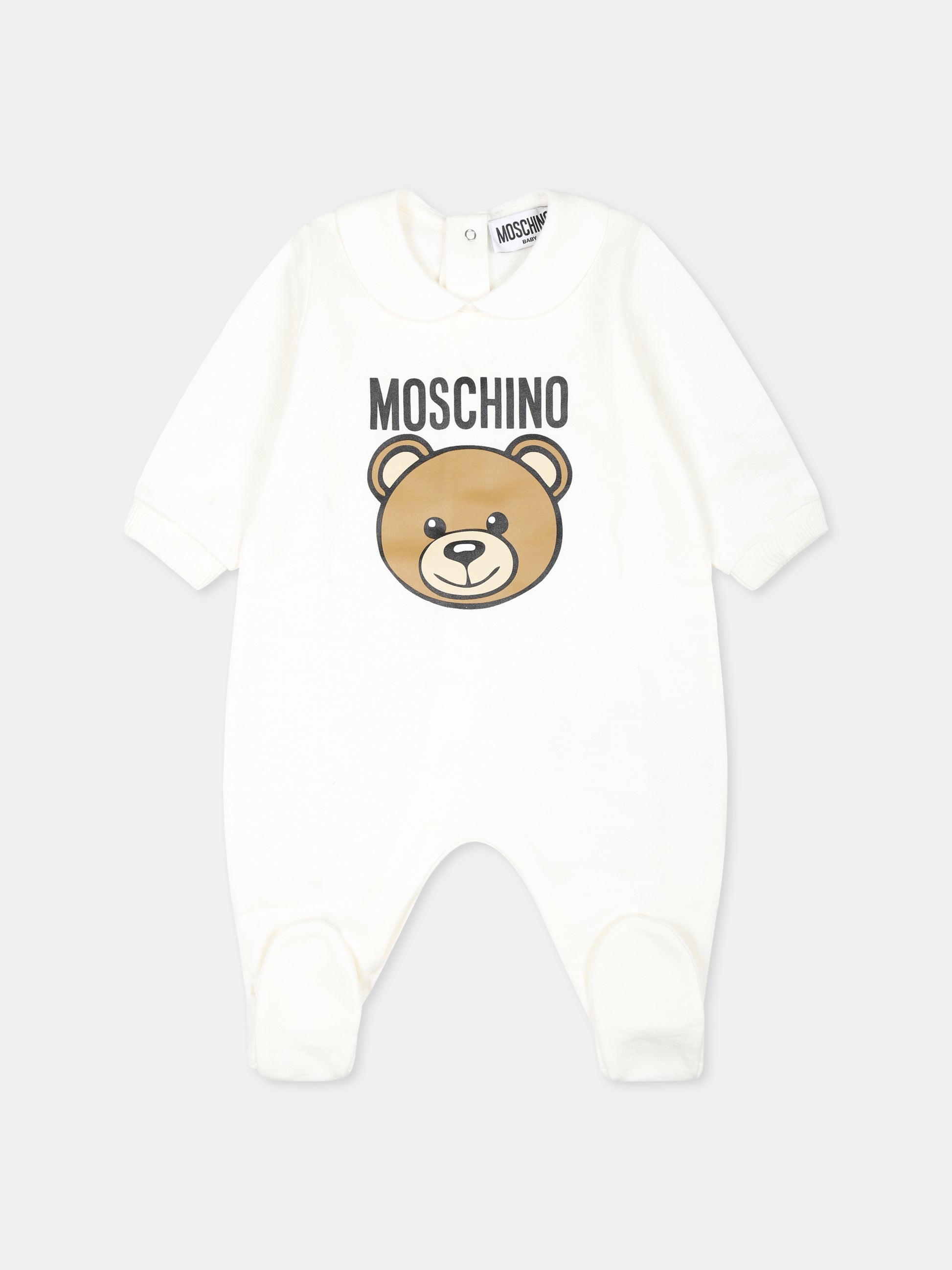 Set tutina avorio per neonati con Teddy Bear,Moschino Kids,MUY085 LCA19 10063