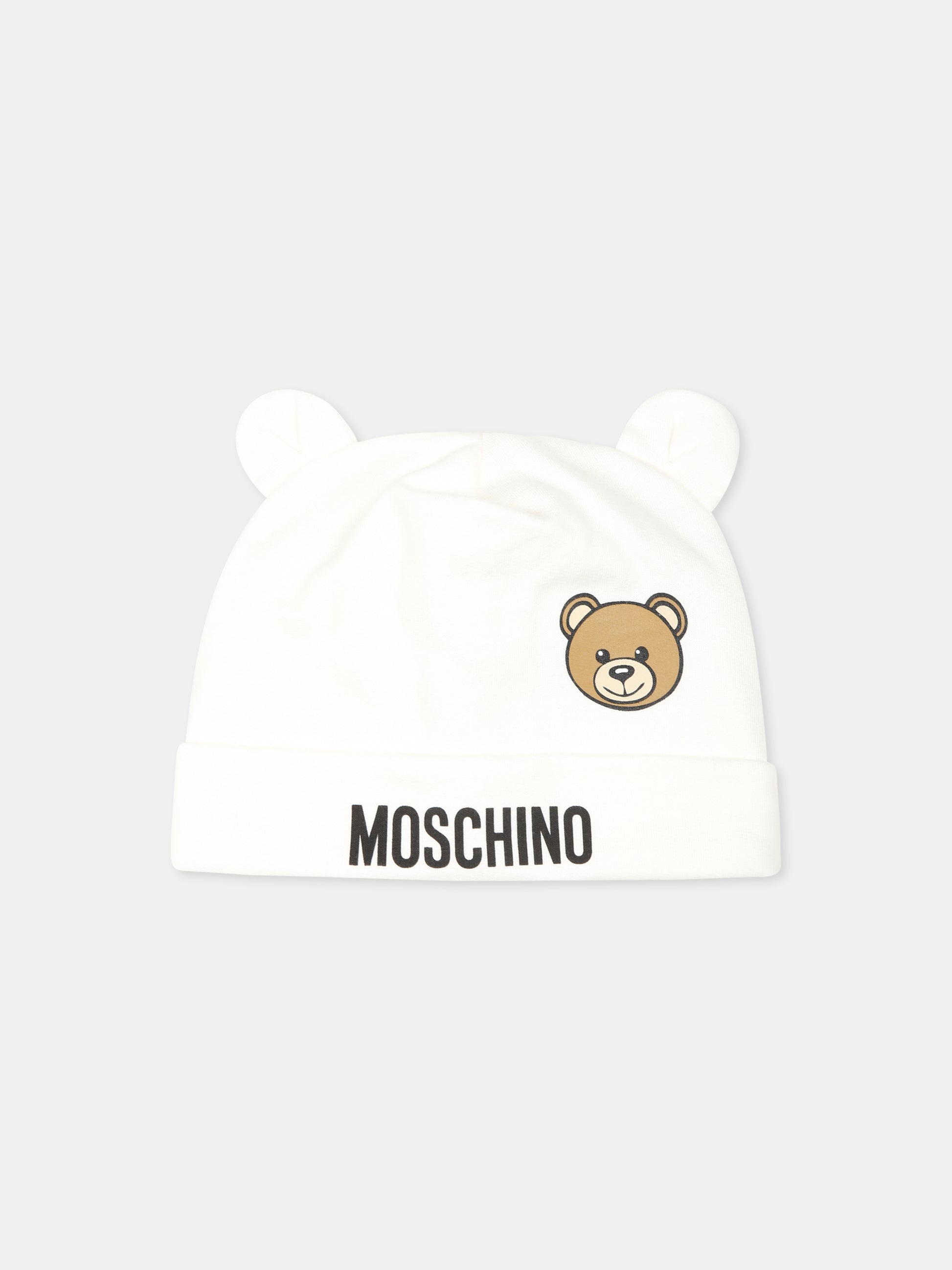 Set tutina avorio per neonati con Teddy Bear,Moschino Kids,MUY085 LCA19 10063