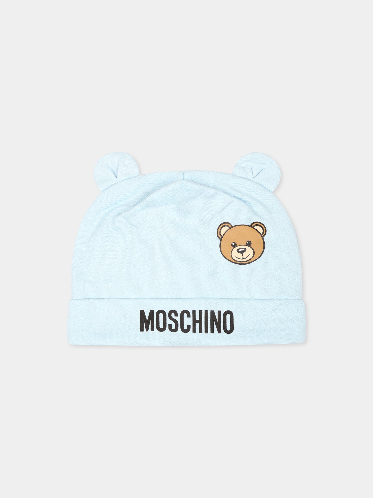 Set tutina celeste per neonato con Teddy Bear,Moschino Kids,MUY085 LCA19 40304