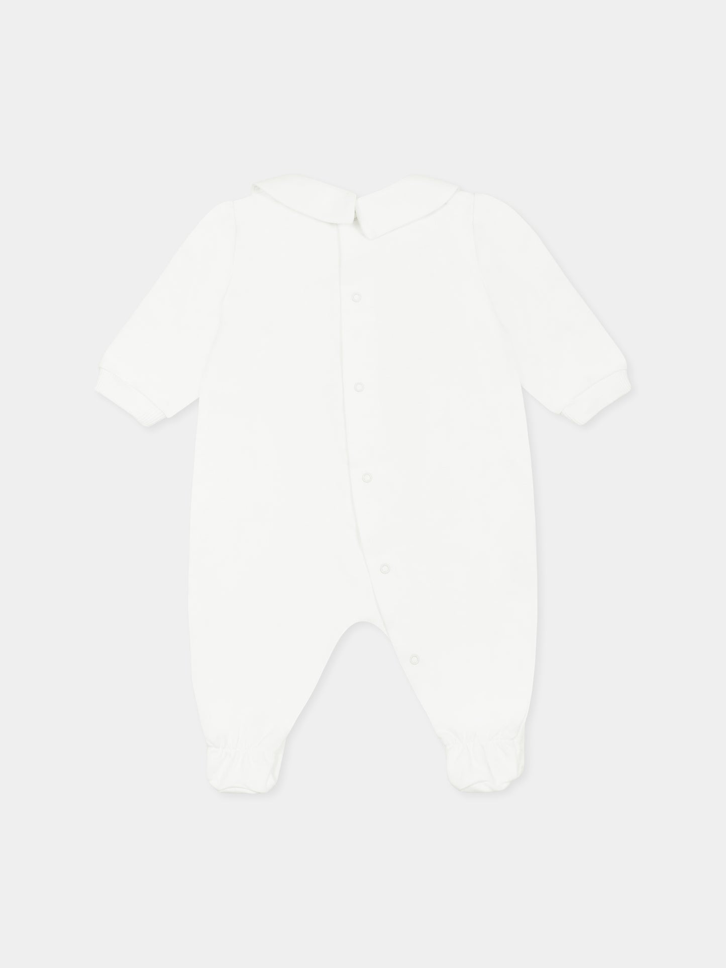 Tutina avorio per neonati con Teddy Bear e logo,Moschino Kids,MUY086 LCA19 10063