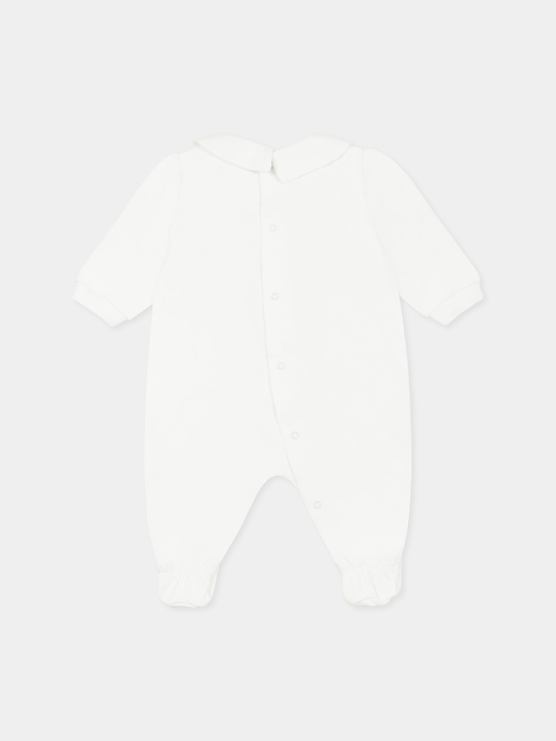 Tutina avorio per neonati con Teddy Bear e logo,Moschino Kids,MUY086 LCA19 10063