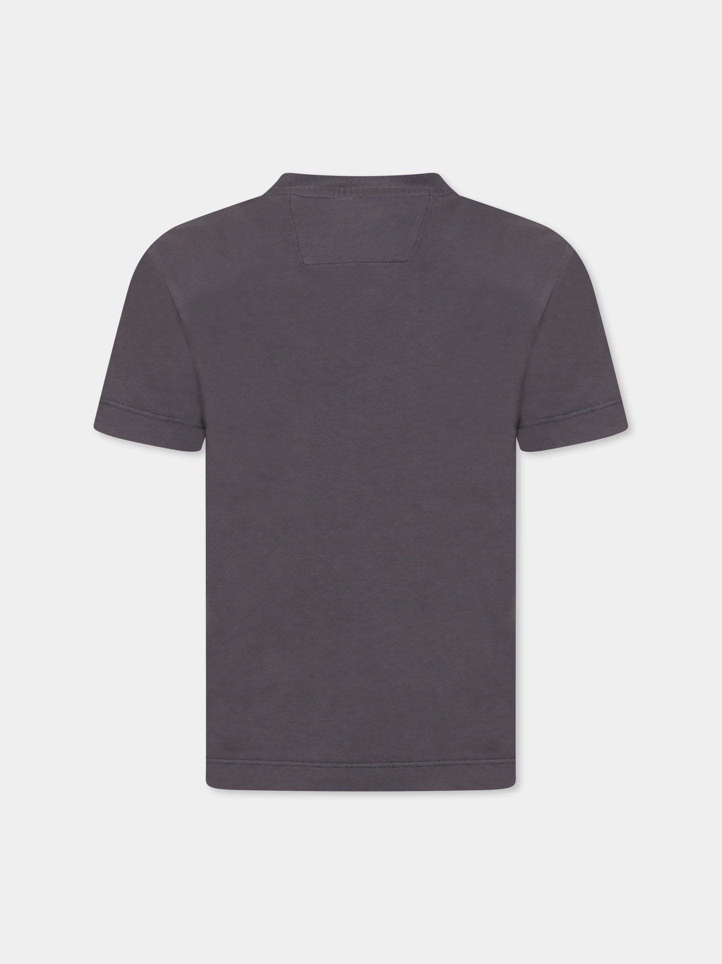 T-shirt grigia per bambino con logo,C. P. Company,CUM00N LAC02 60394