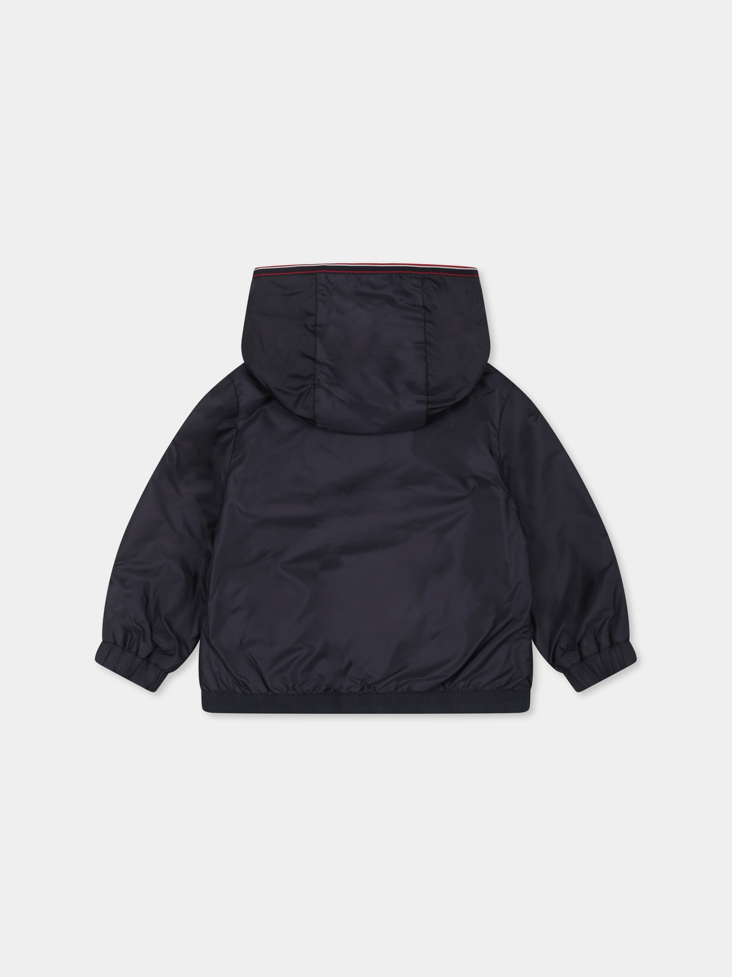 Giacca a vento Anton blu per neonato con logo,Moncler Kids,K1951 1A00022 53A5E 742