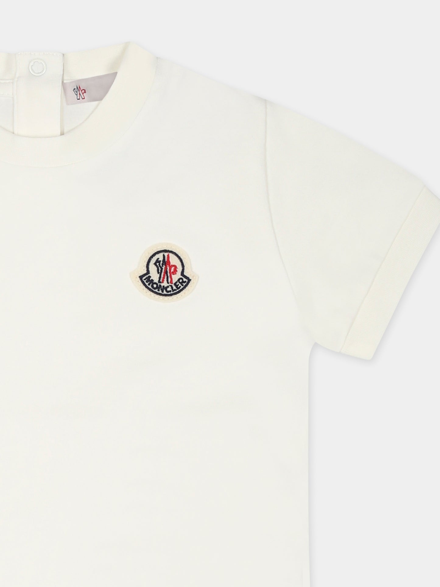 Vestito bianco per neonata con logo,Moncler Kids,K1951 8I00005 89AUM 034