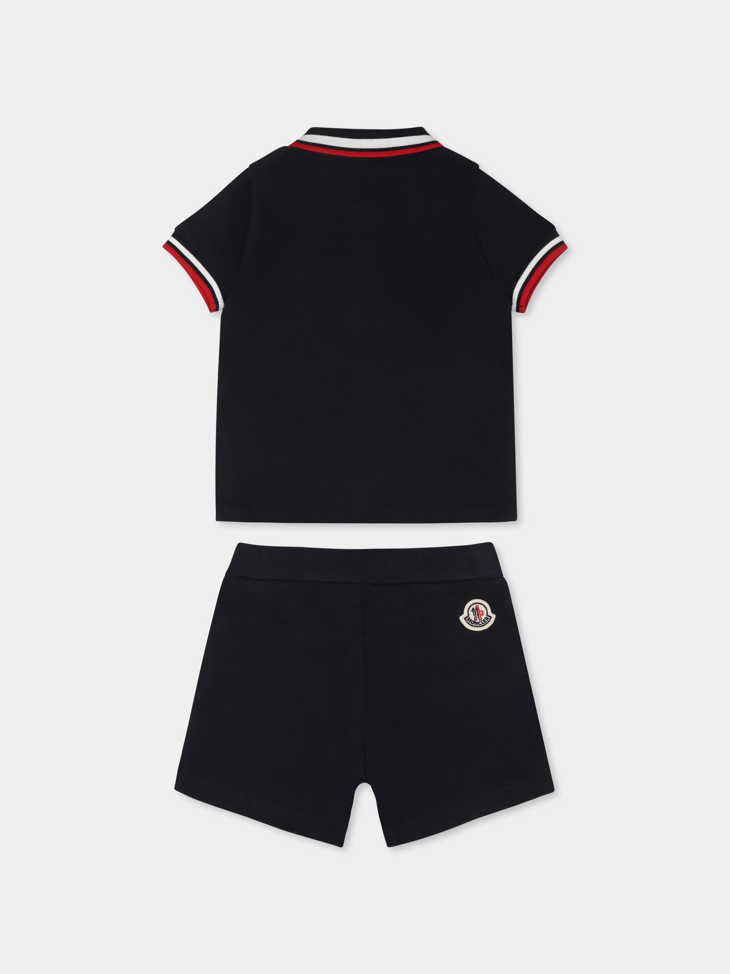 Completo blu per neonato con logo,Moncler Kids,K1951 8M00014 89AL2 778