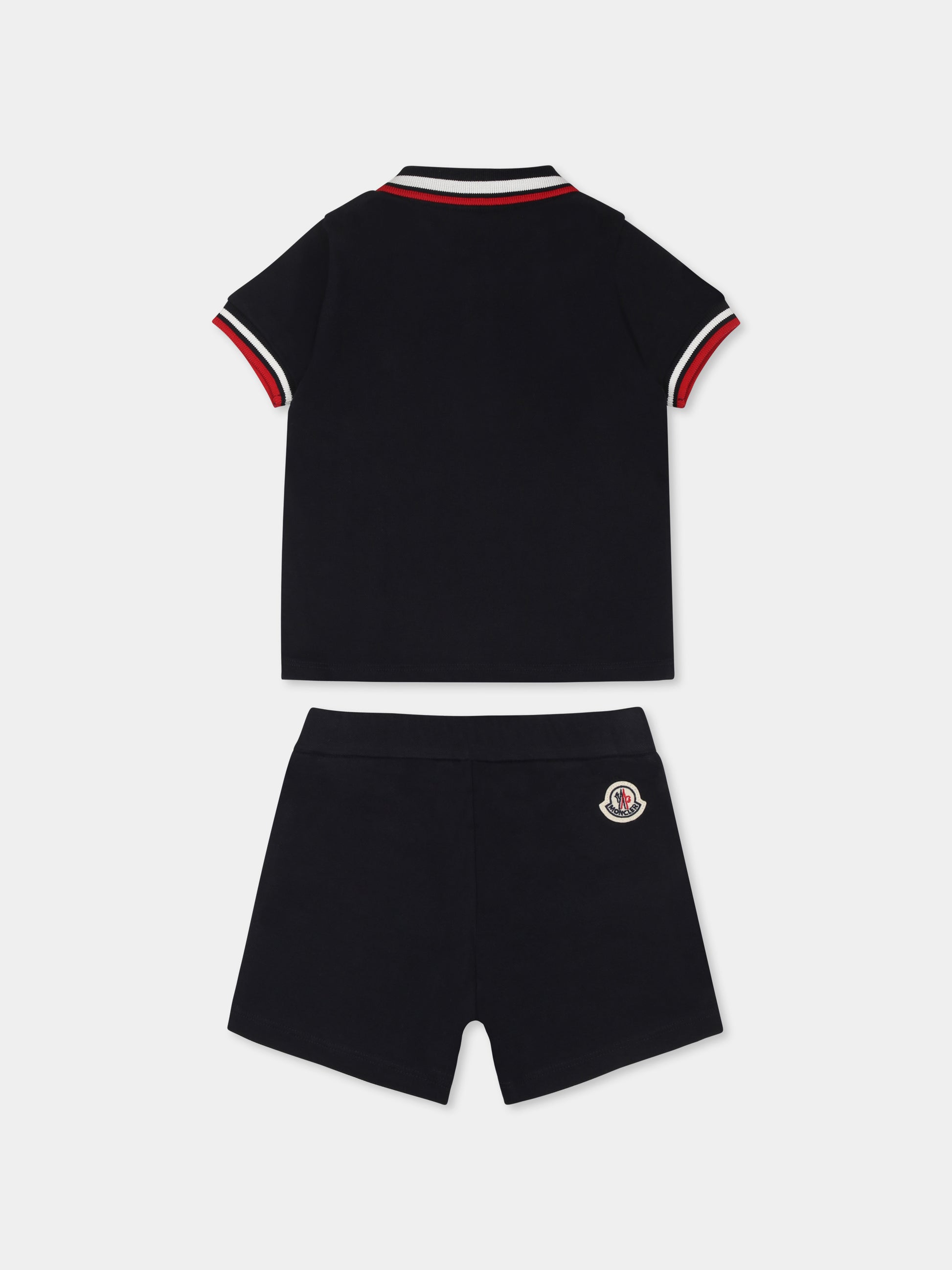 Completo blu per neonato con logo,Moncler Kids,K1951 8M00014 89AL2 778
