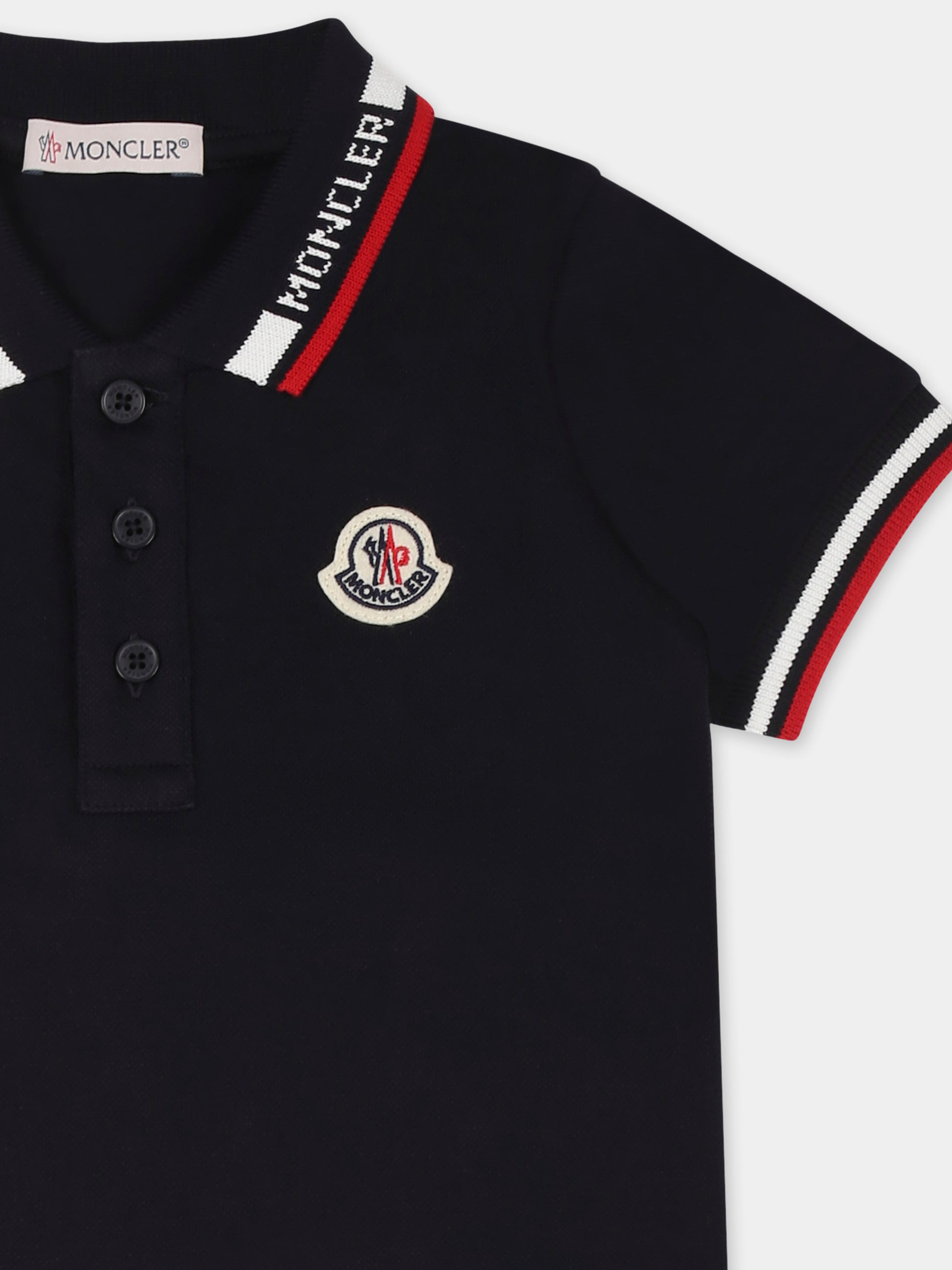 Completo blu per neonato con logo,Moncler Kids,K1951 8M00014 89AL2 778