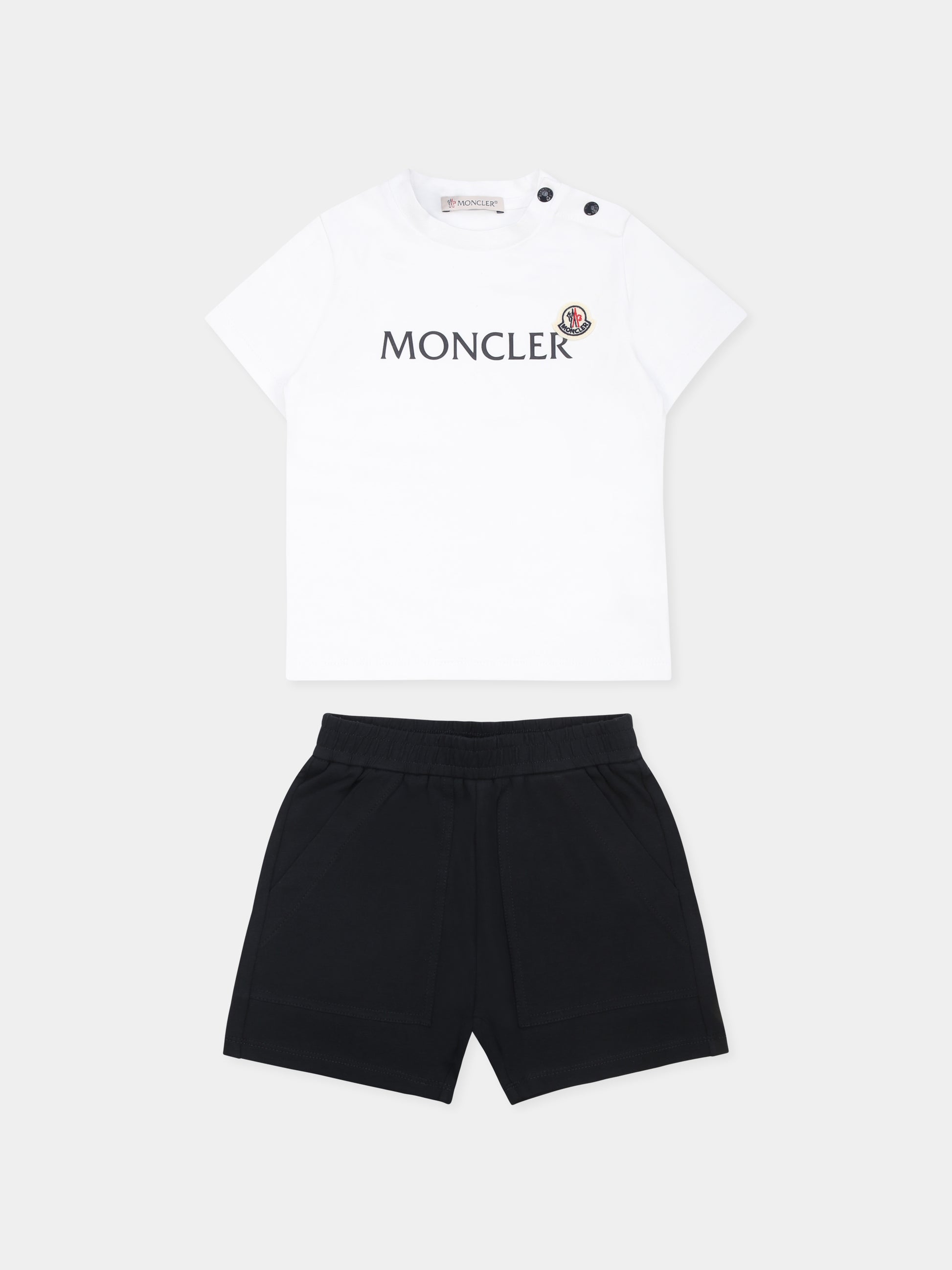 Completo multicolor per neonato con logo,Moncler Kids,K1951 8M00016 89AUM 002