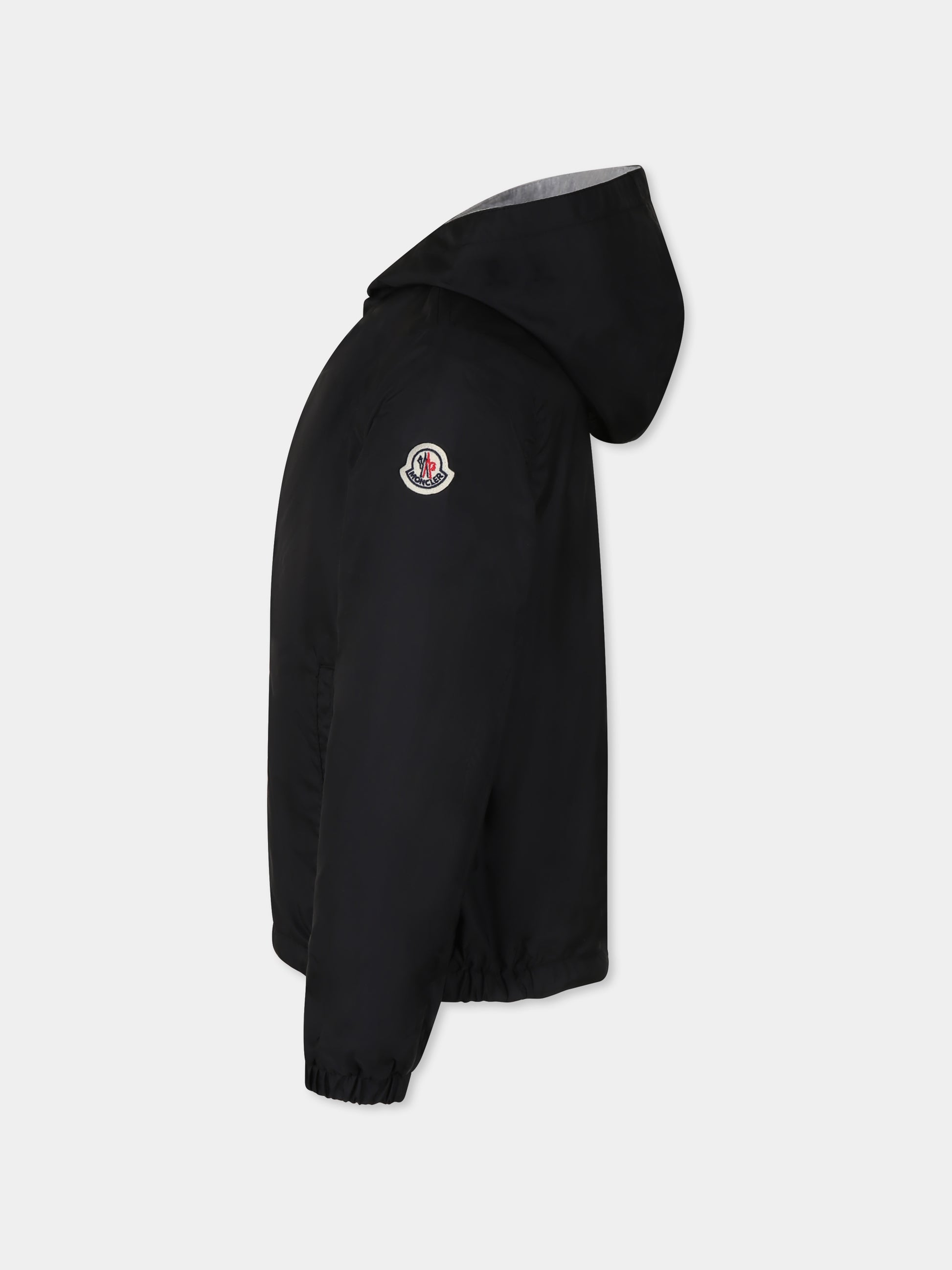 Giacca a vento New Urville nera per bambino con logo,Moncler Kids,K1954 1A00057 53A5E 999