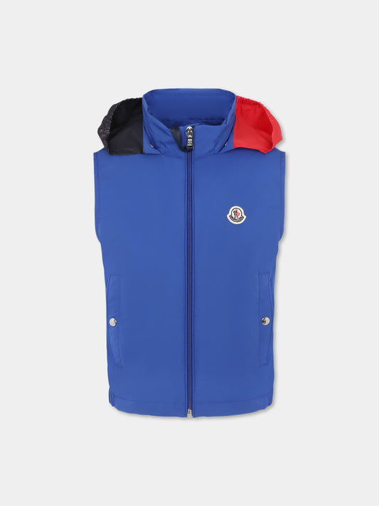 Gilet Zene blu per bambino con logo