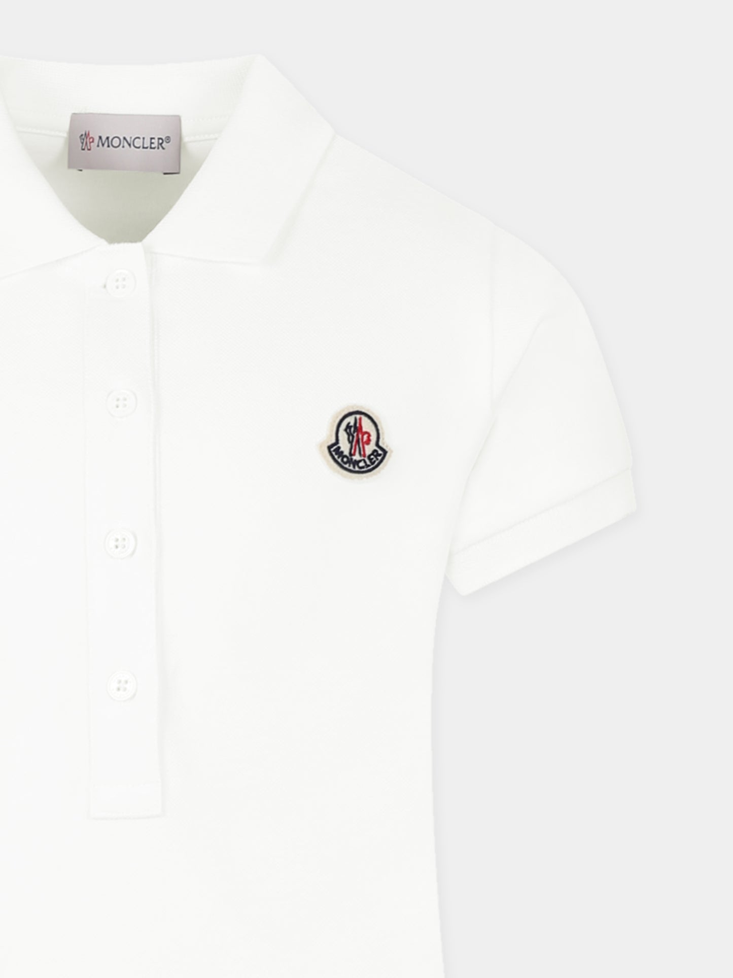 Vestito bianco per bambina con logo