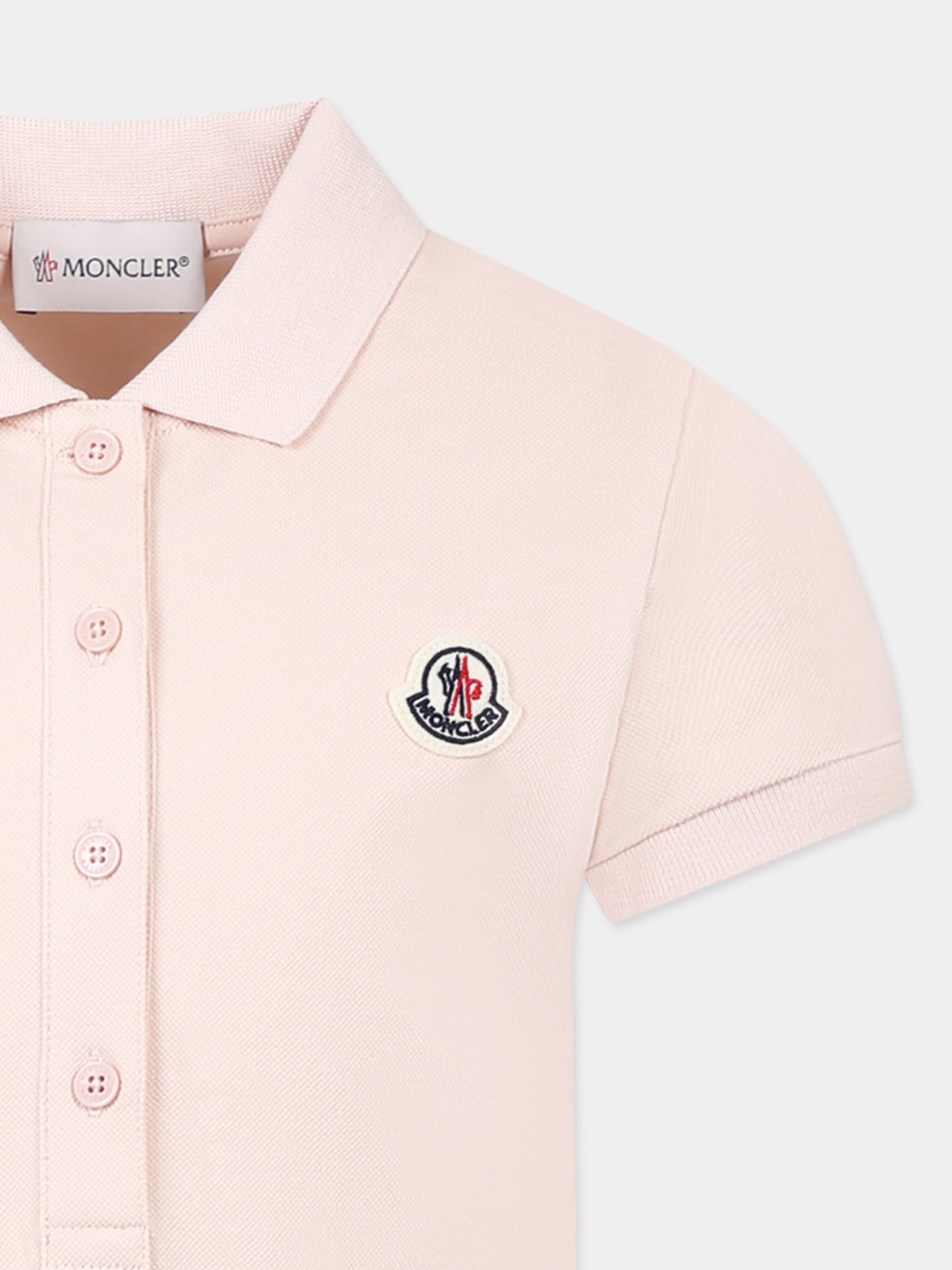 Vestito rosa per bambina con logo