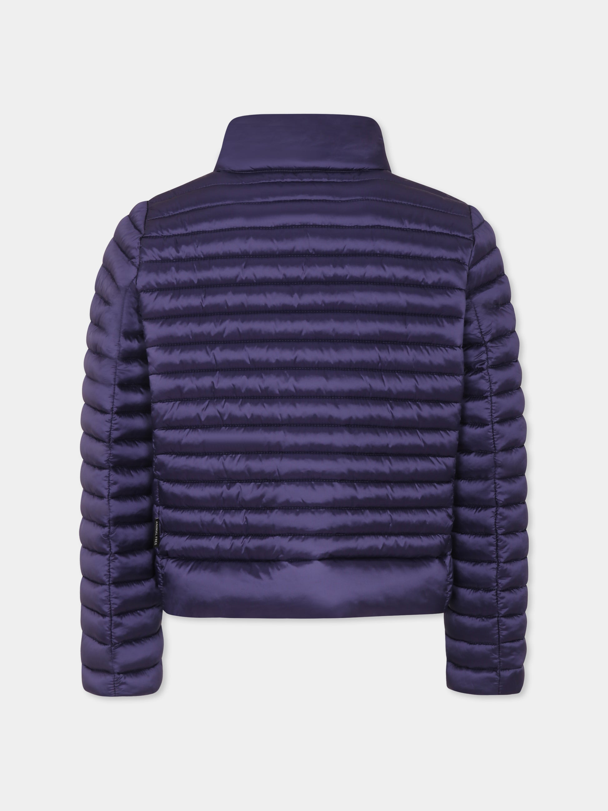 Piumino  Aya blu per bambina con logo,Save The Duck Kids,J31058G IRIS20 90000