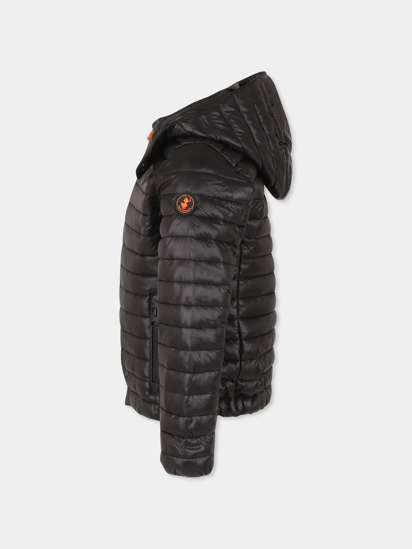 Piumino Verena nero per bambina con logo,Save The Duck Kids,J32179G LOVY20 10000