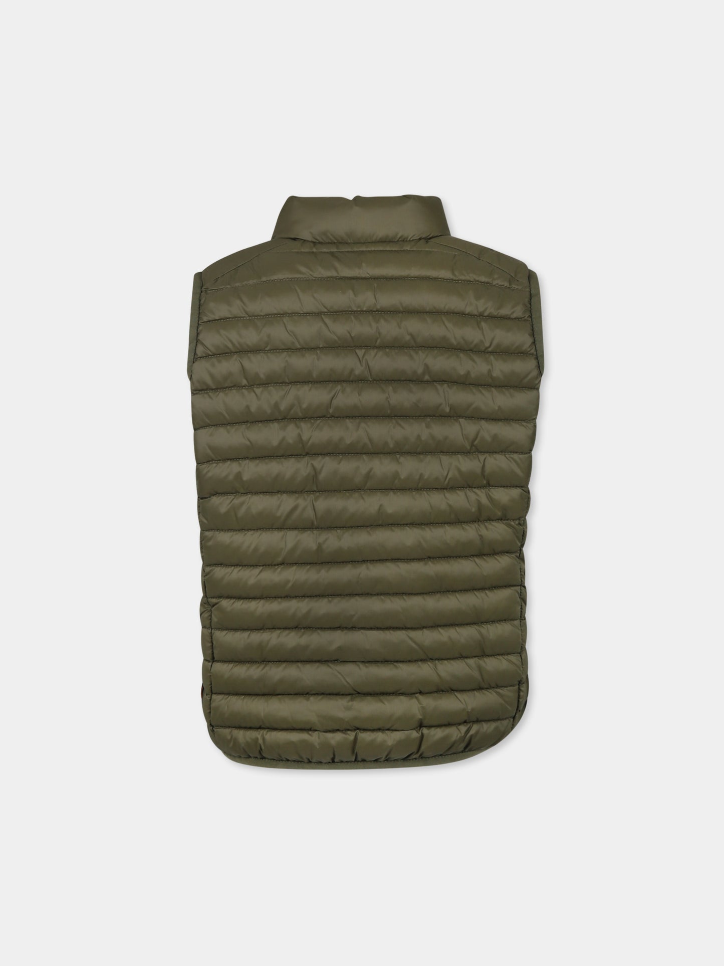 Gilet verde Dolin per bambino con logo,Save The Duck Kids,J82430X GIGA20 50012
