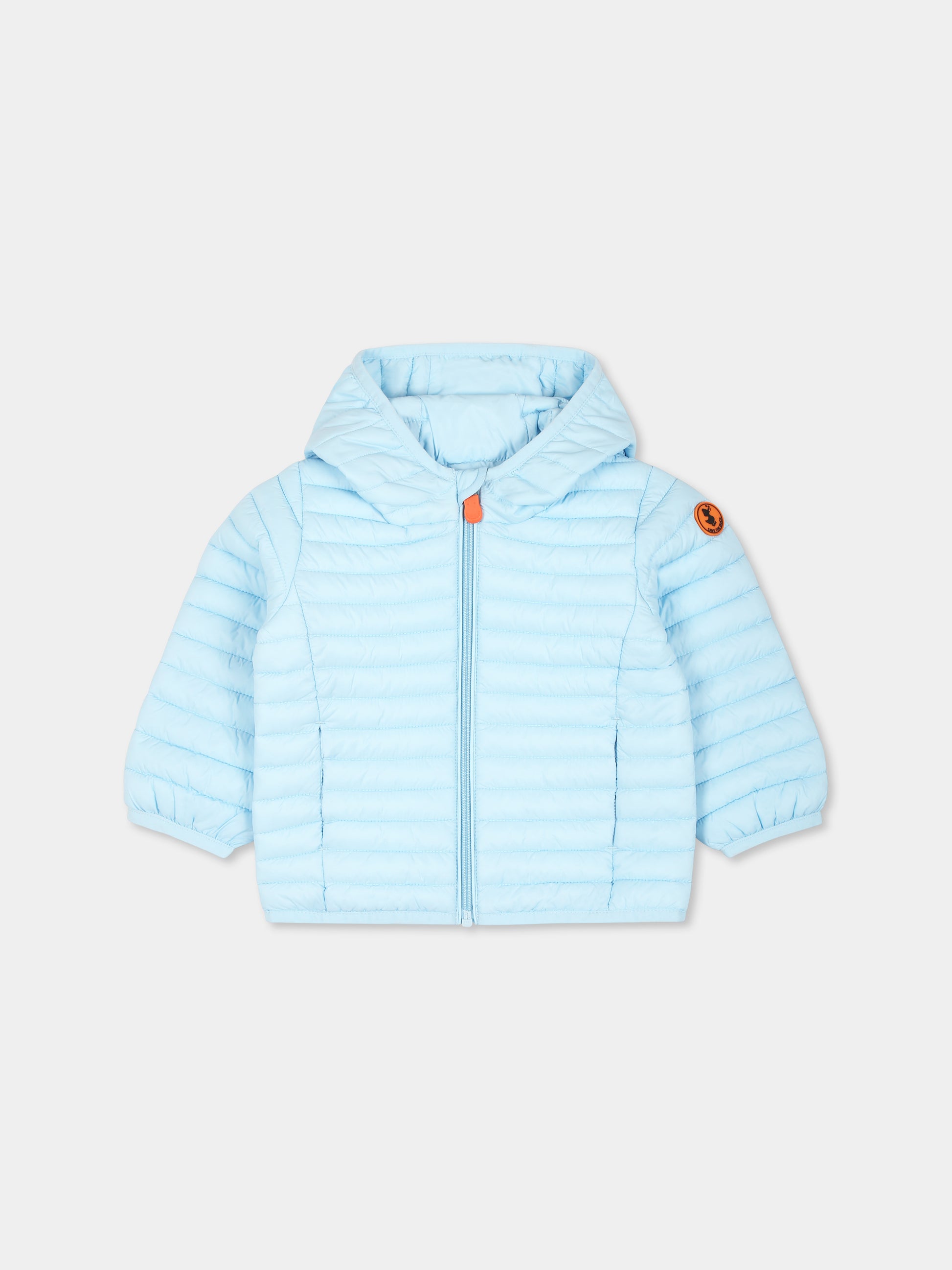 Piumino Nene celeste per neonato con logo,Save The Duck Kids,I30003X GIGA20 90036