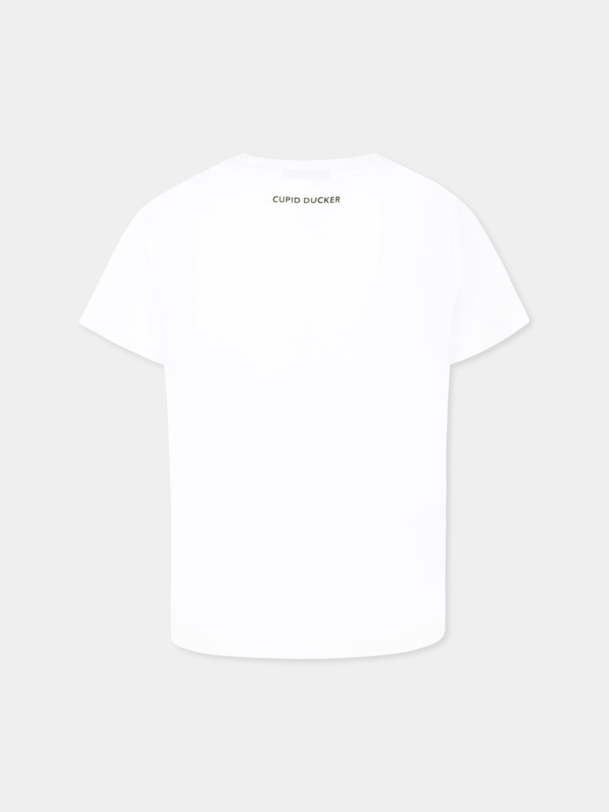 T-shirt bianca per bambino con logo,Save The Duck Kids,JT1732X BESY20 00000