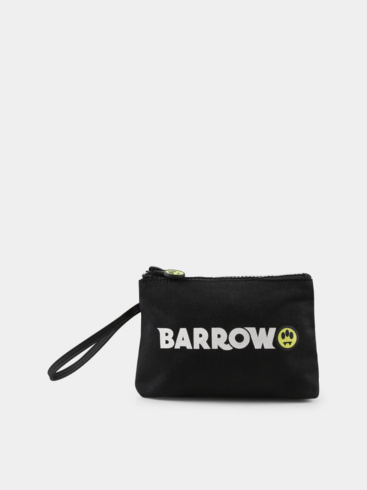 Pochette nera per bambini con logo