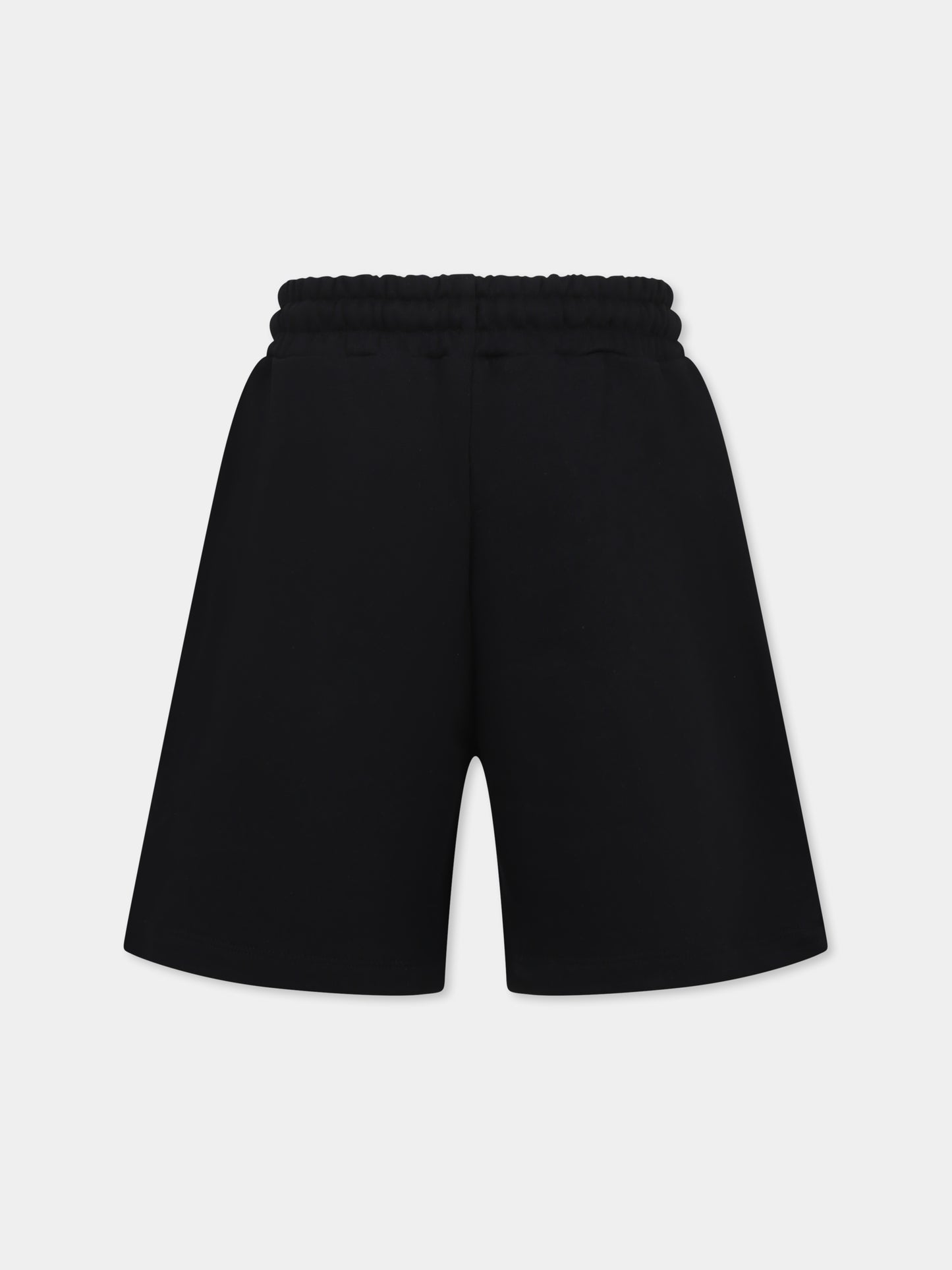 Shorts neri per bambino con logo,Msgm Kids,S5MSJBBE275 110
