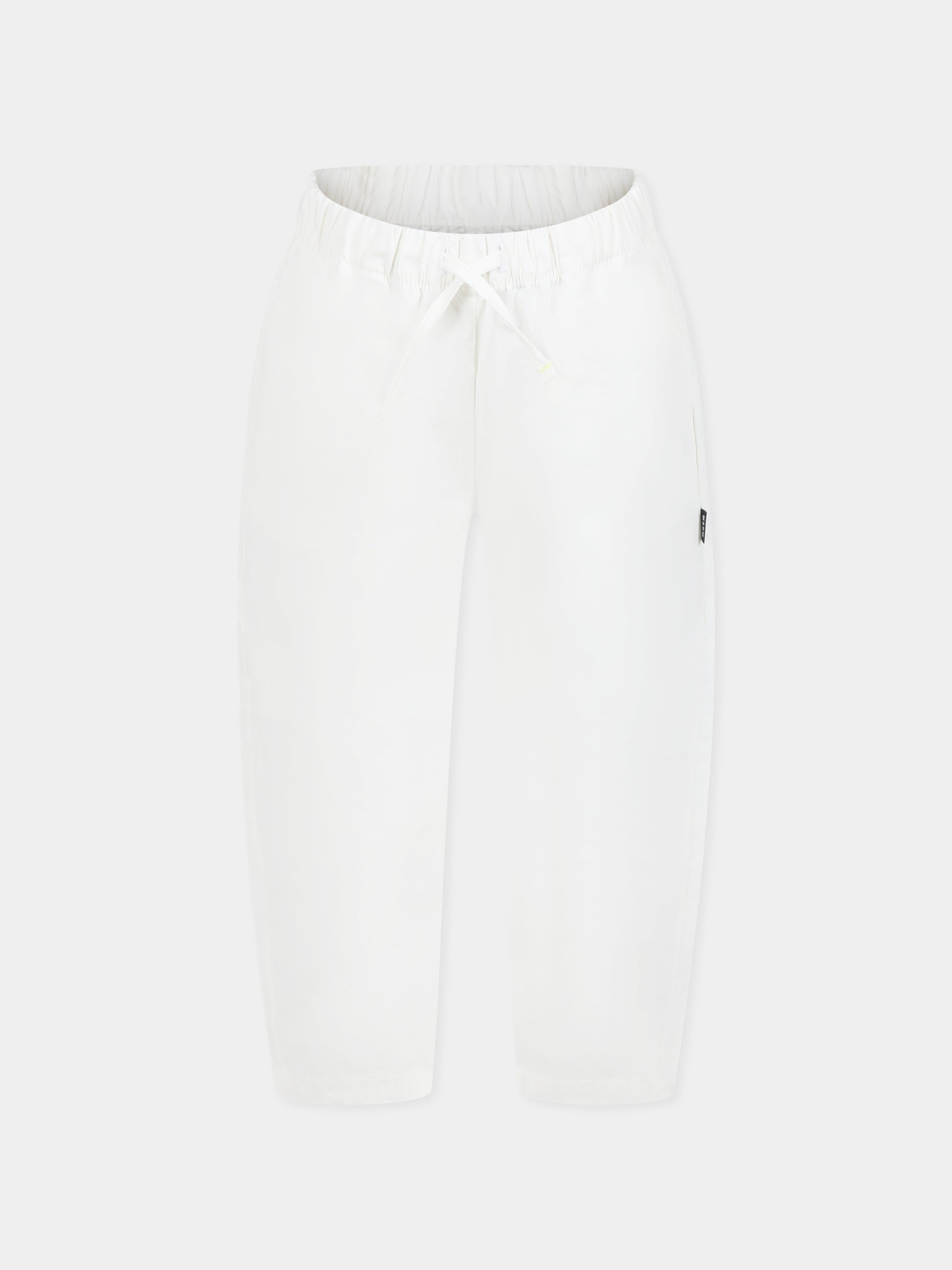 Pantaloni avorio per bambino con logo,Msgm Kids,S5MSJBPA016 013