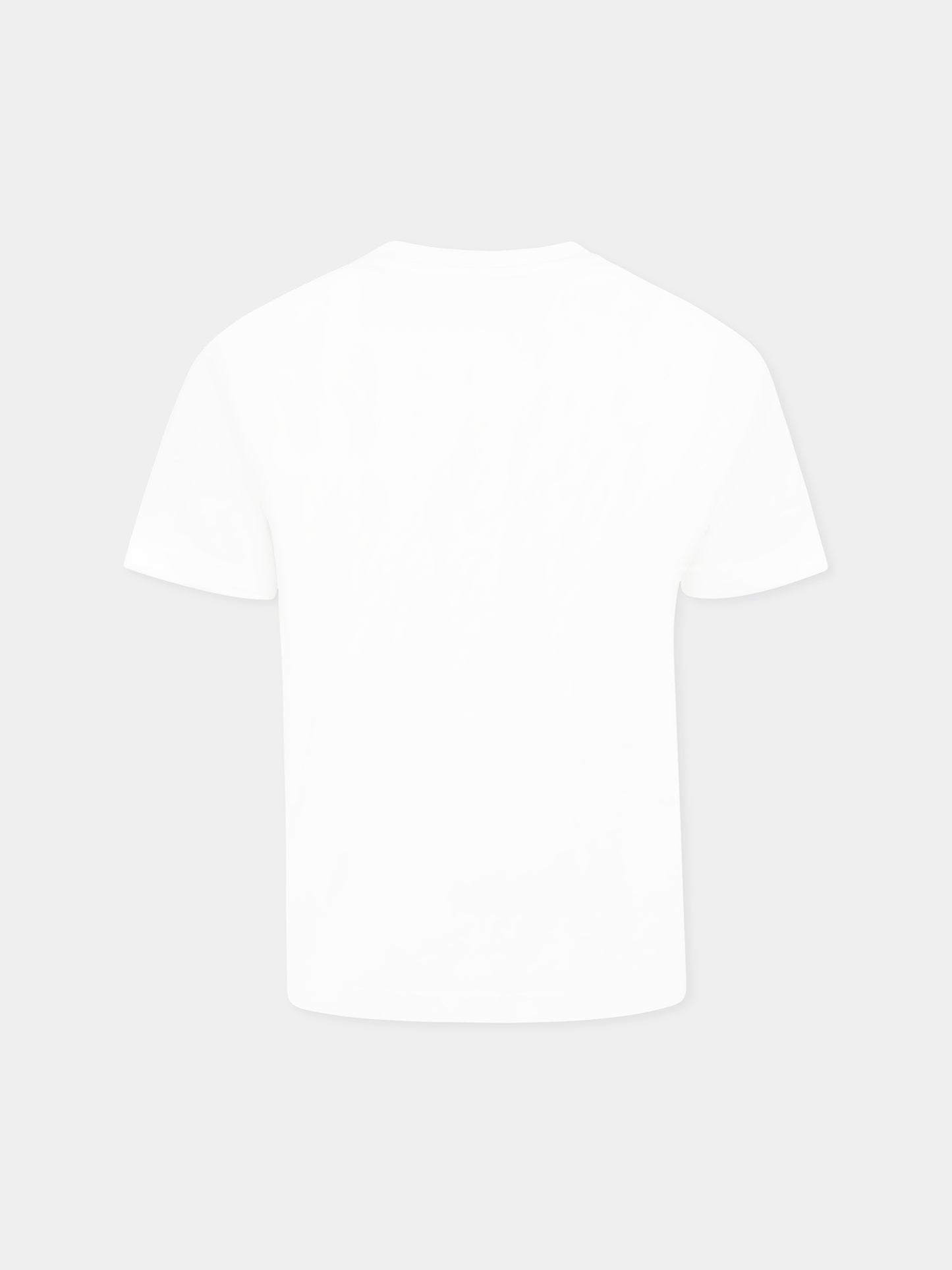 T-shirt bianca per bambino con logo