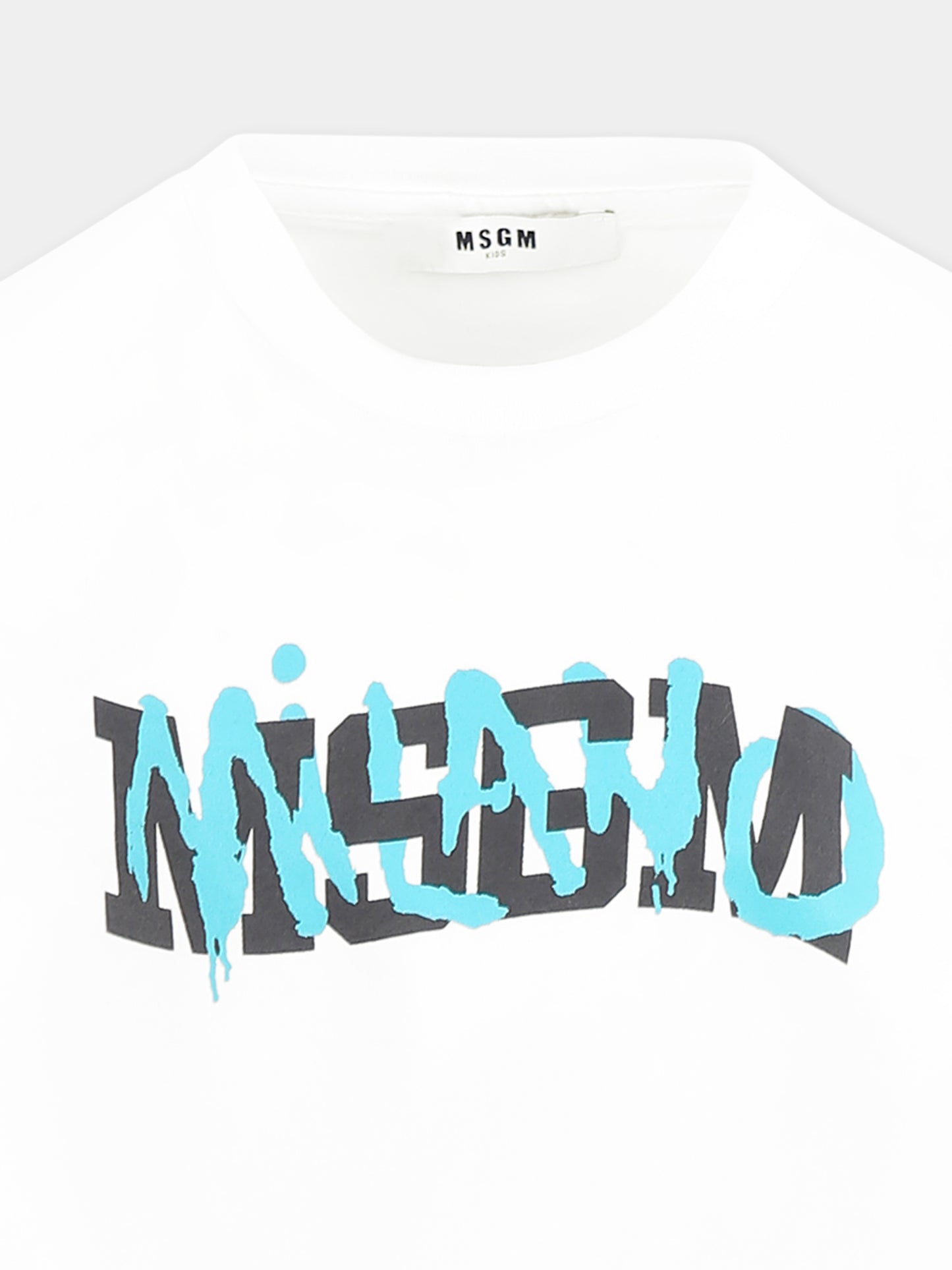 T-shirt bianca per bambino con logo