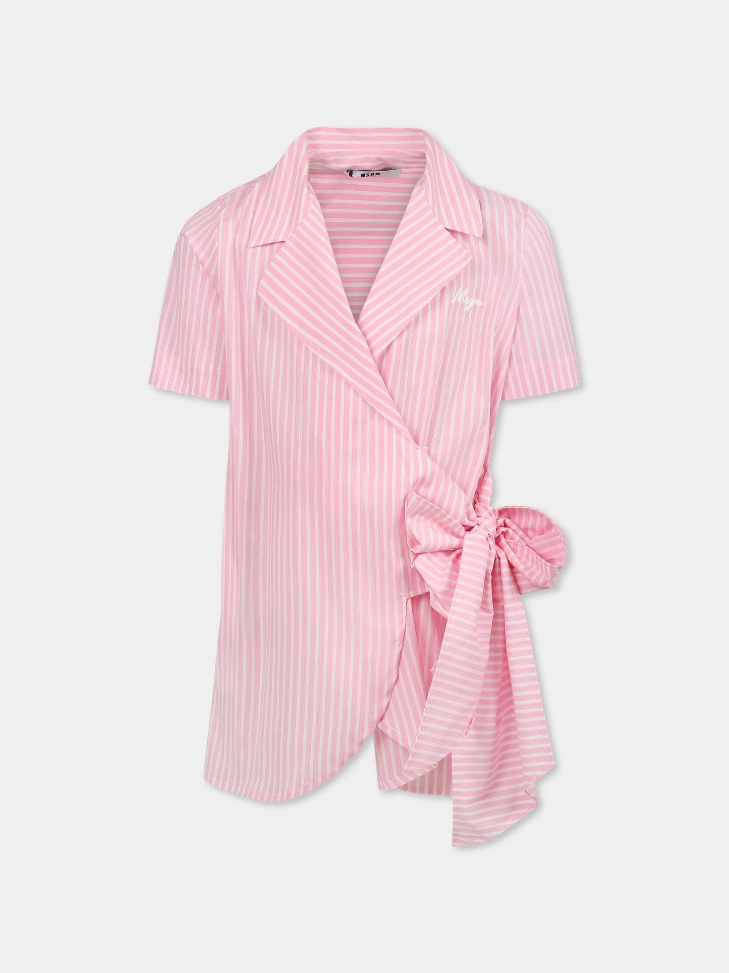 Vestito rosa per bambina con logo