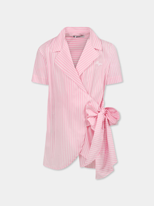 Vestito rosa per bambina con logo