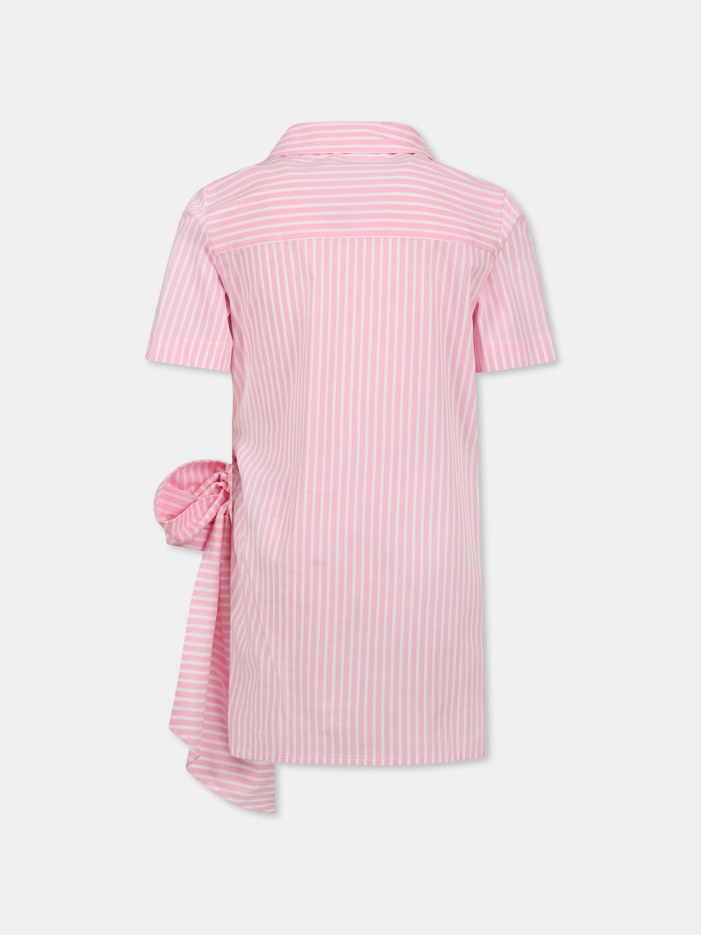 Vestito rosa per bambina con logo