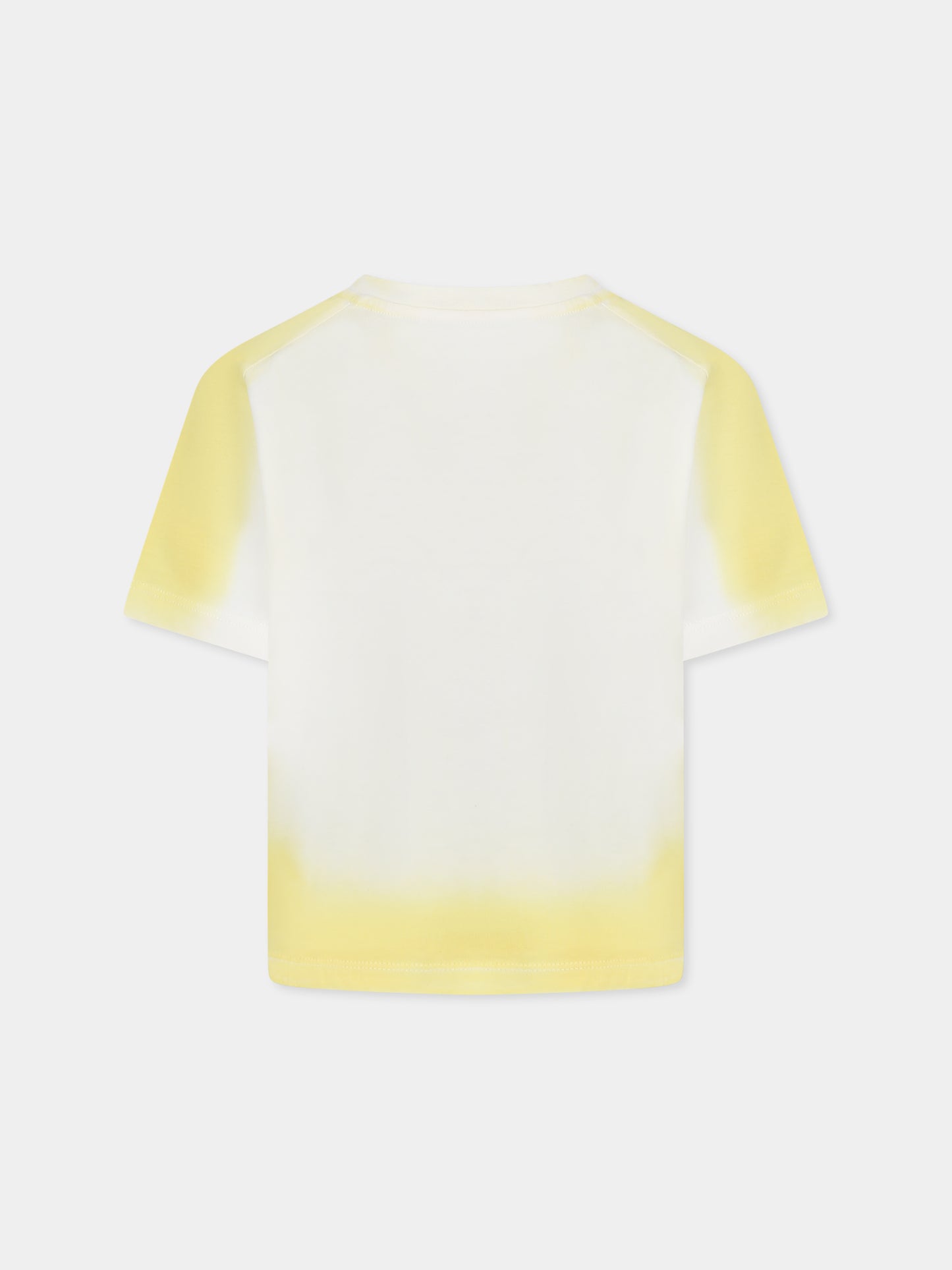 T-shirt gialla per bambina con logo,Msgm Kids,S5MSJGTH304 MS009