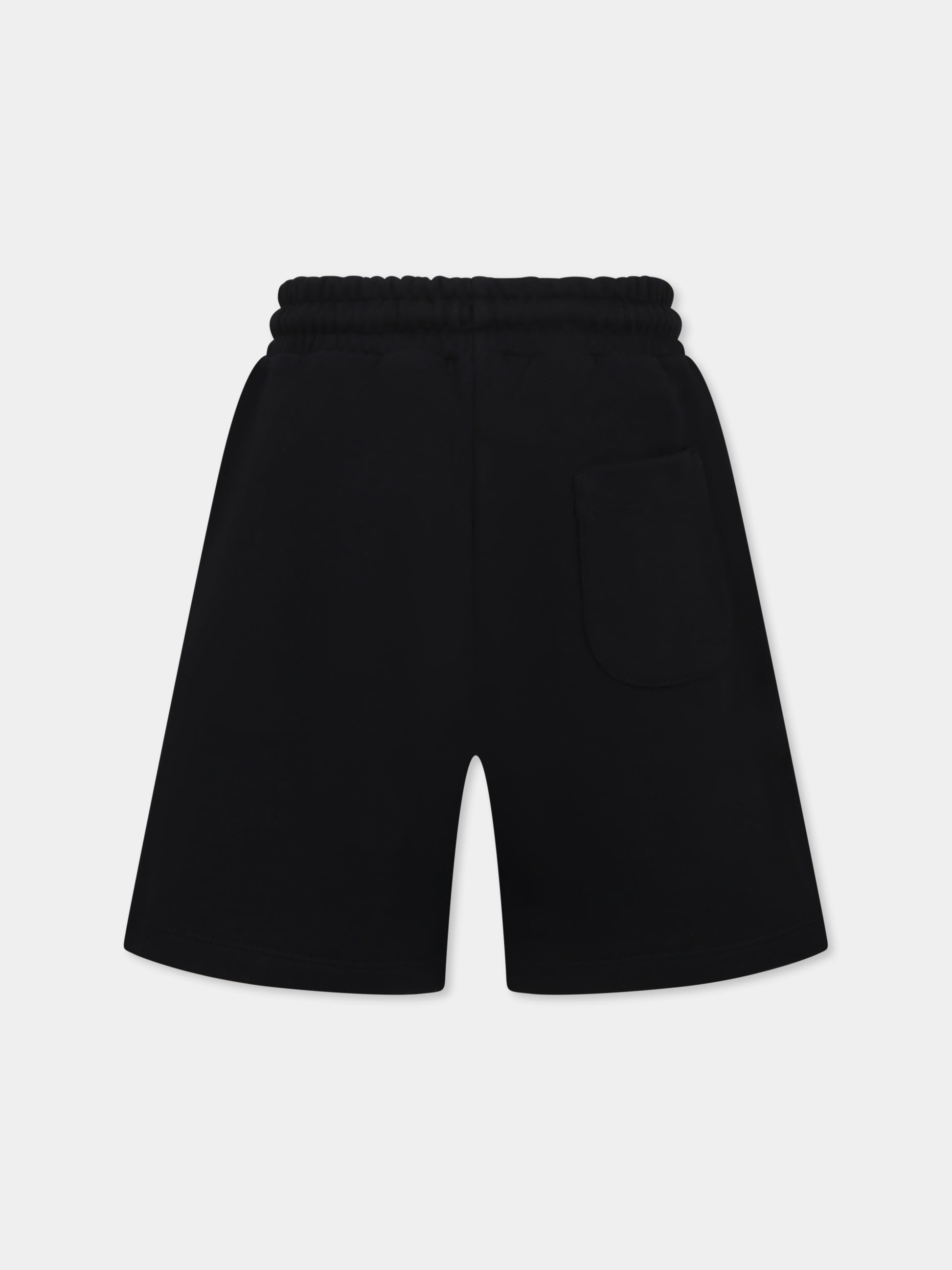 Shorts neri per bambini con logo,Msgm Kids,S5MSJUBE070 110