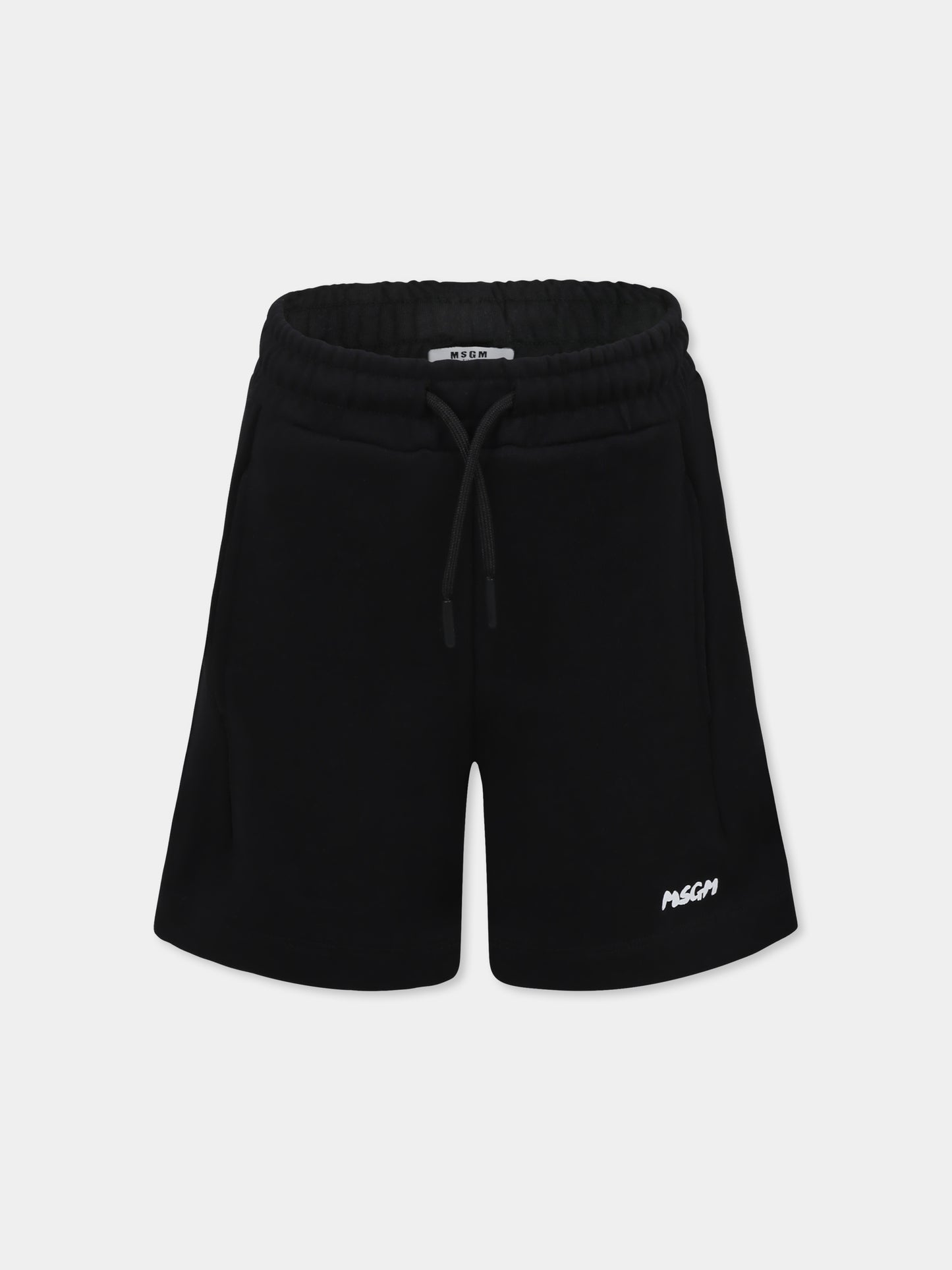 Shorts neri per bambini con logo,Msgm Kids,S5MSJUBE071 110