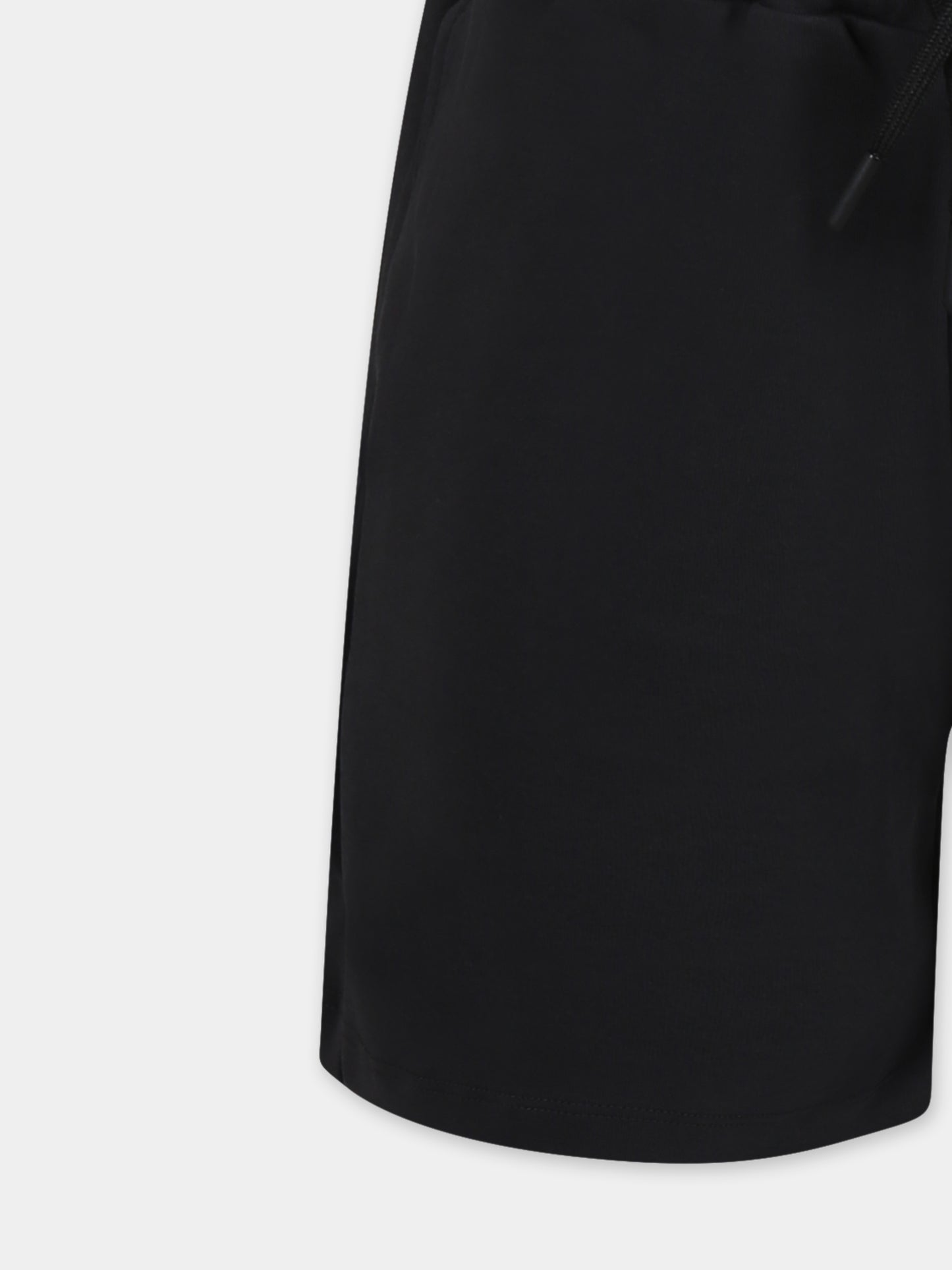 Shorts neri per bambini con logo