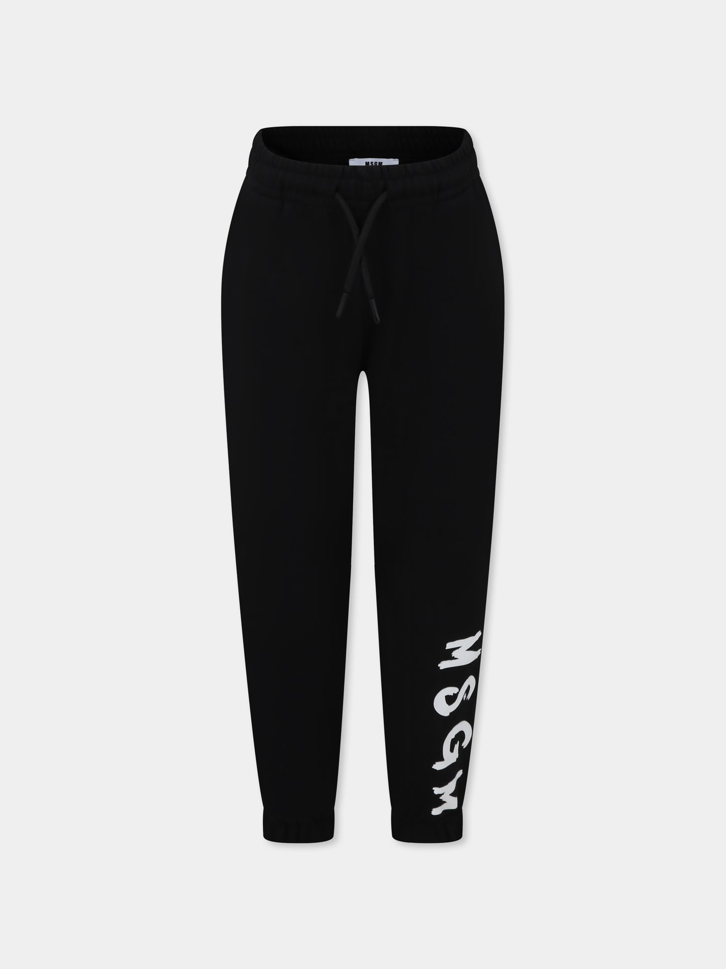 Pantaloni neri per bambini con logo,Msgm Kids,S5MSJUFP059 110