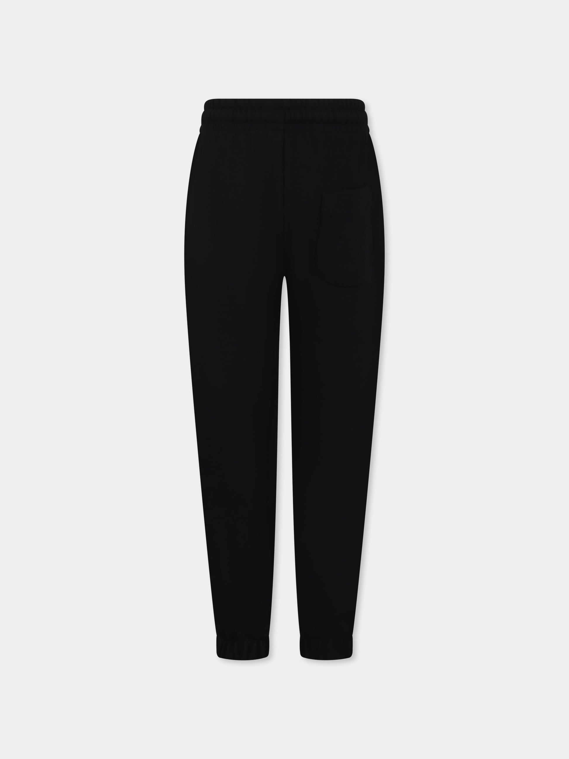 Pantaloni neri per bambini con logo,Msgm Kids,S5MSJUFP059 110