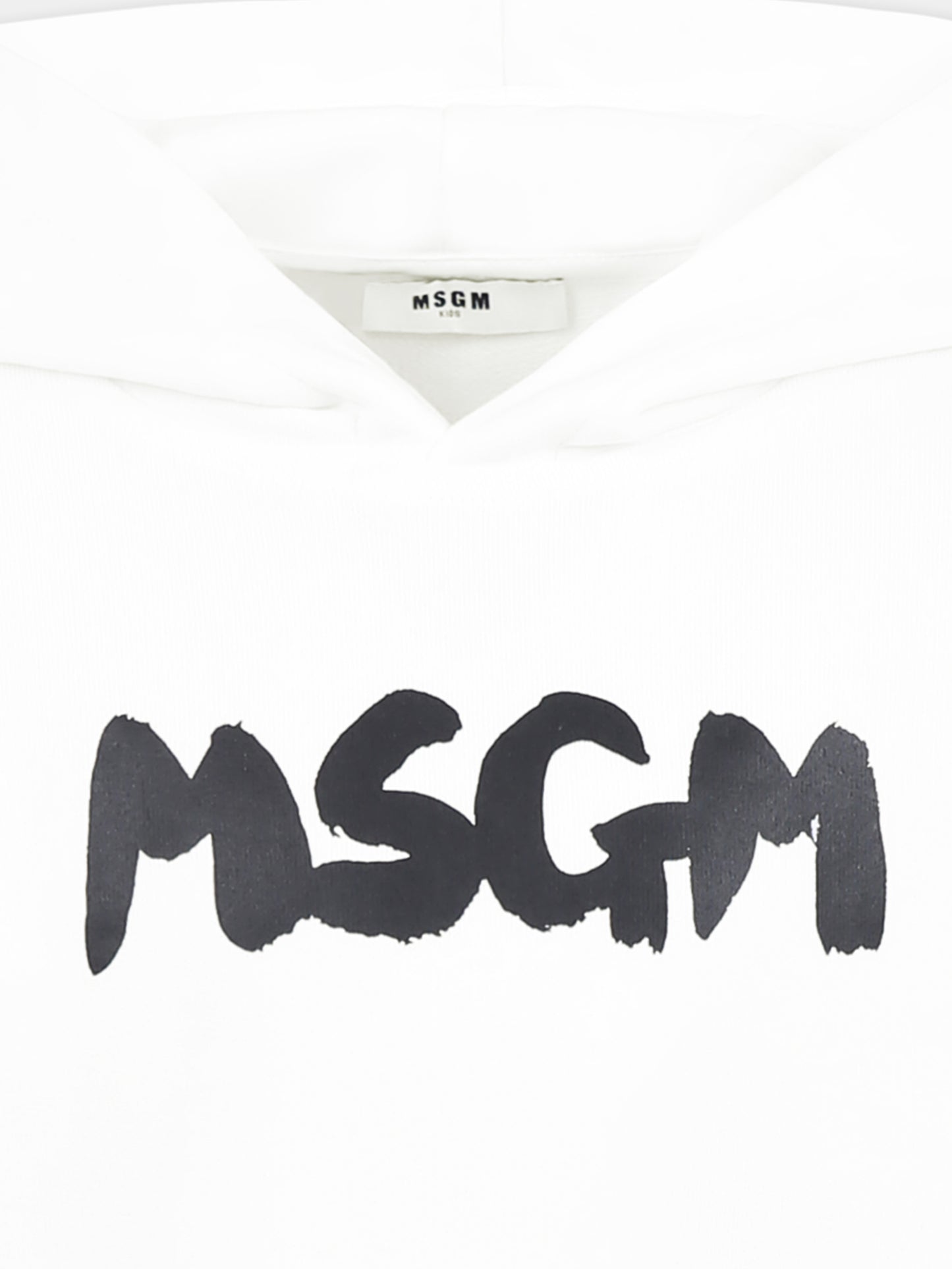 Felpa bianca per bambini con logo,Msgm Kids,S5MSJUHS057 001