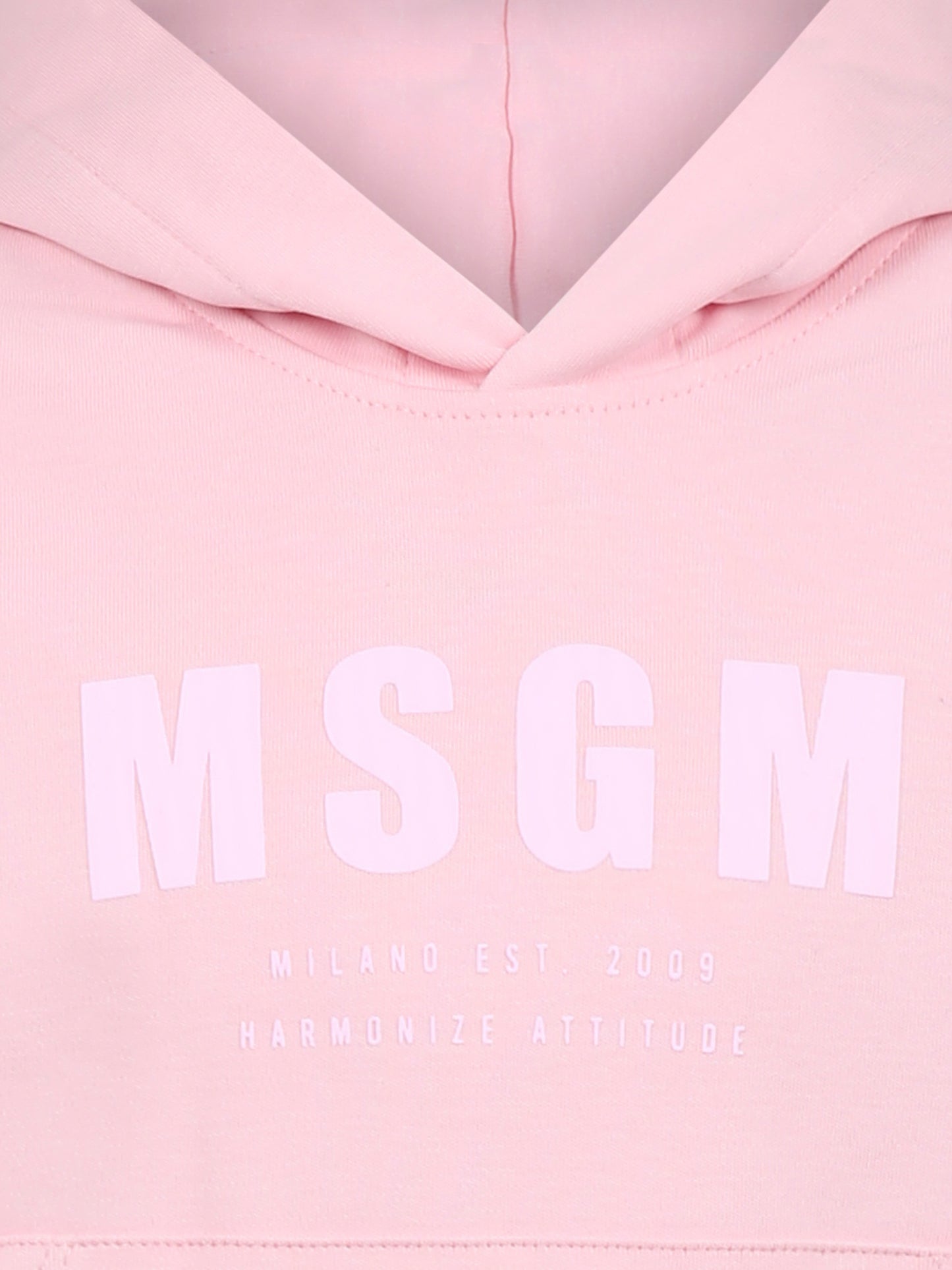 Felpa rosa per bambina con logo,Msgm Kids,S5MSJUHS166 MS015