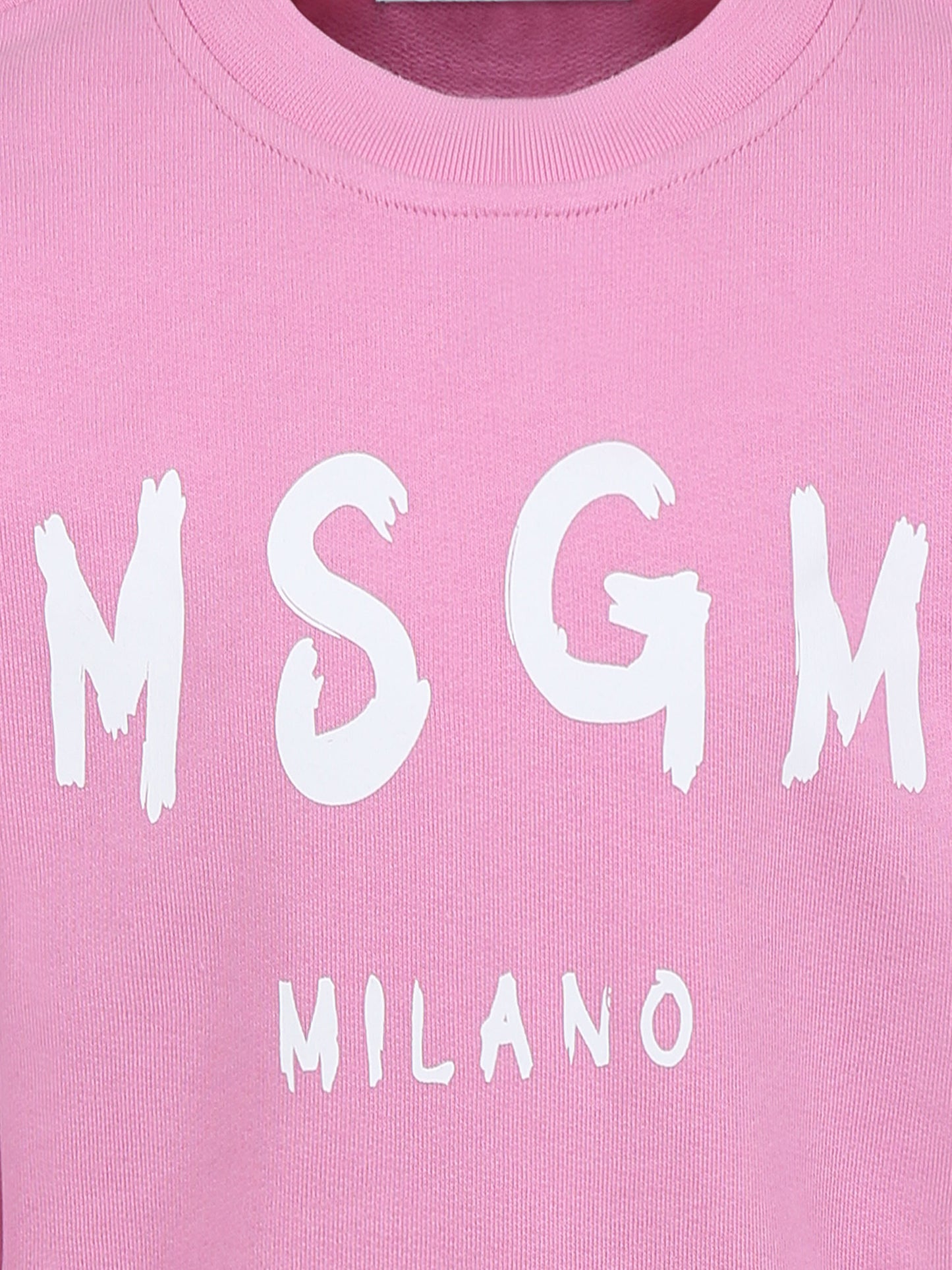 Felpa rosa per bambina con logo