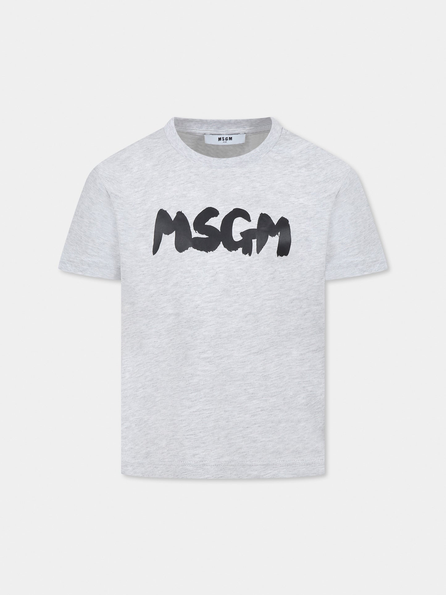 T-shirt grigia per bambini con logo