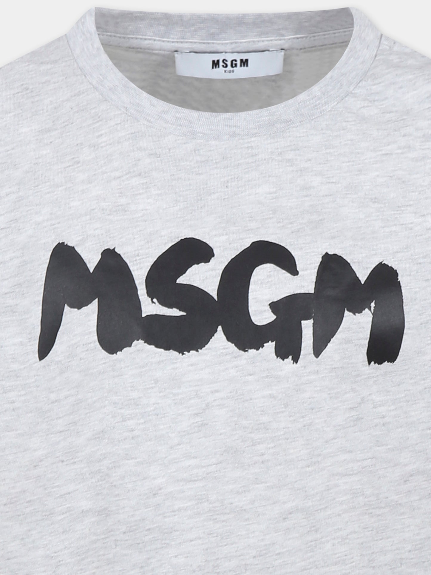 T-shirt grigia per bambini con logo