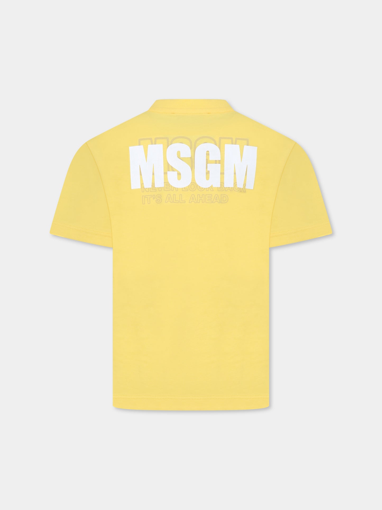T-shirt gialla per bambini con logo