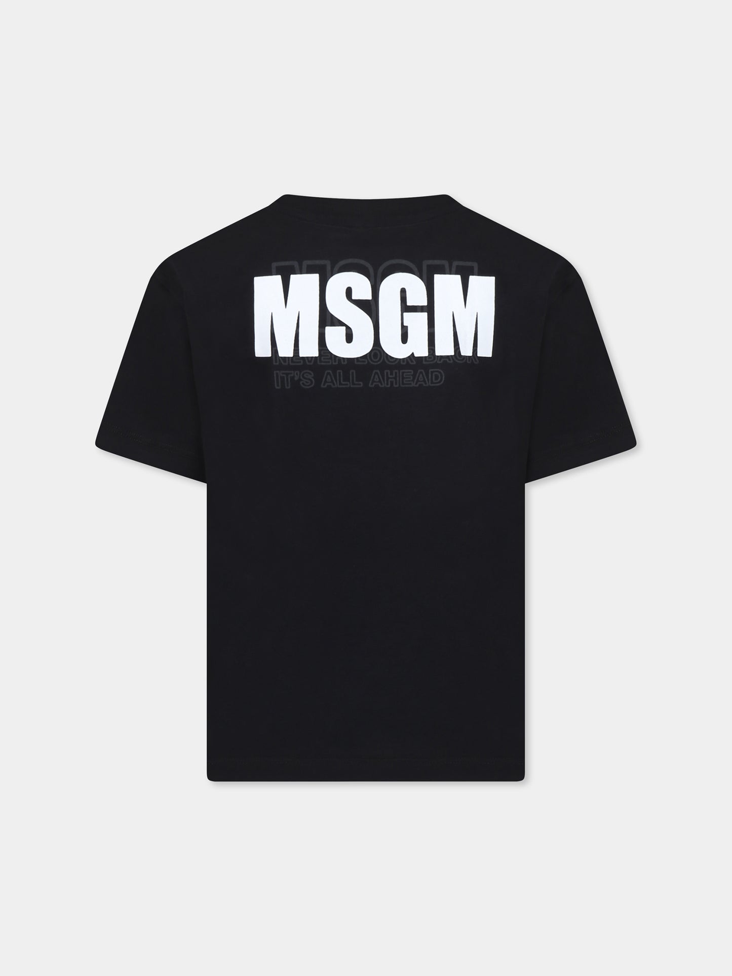 T-shirt nera per bambini con logo