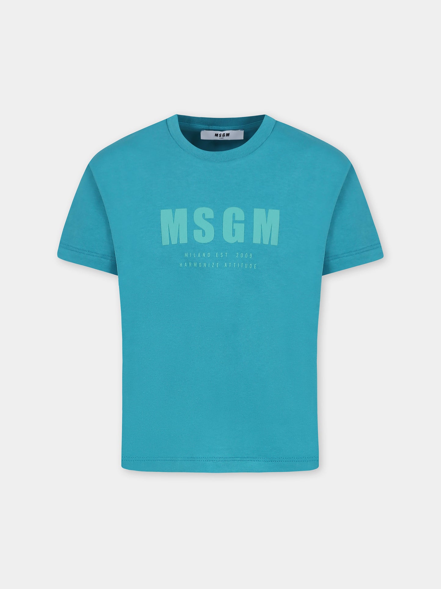 T-shirt verde per bambini con logo