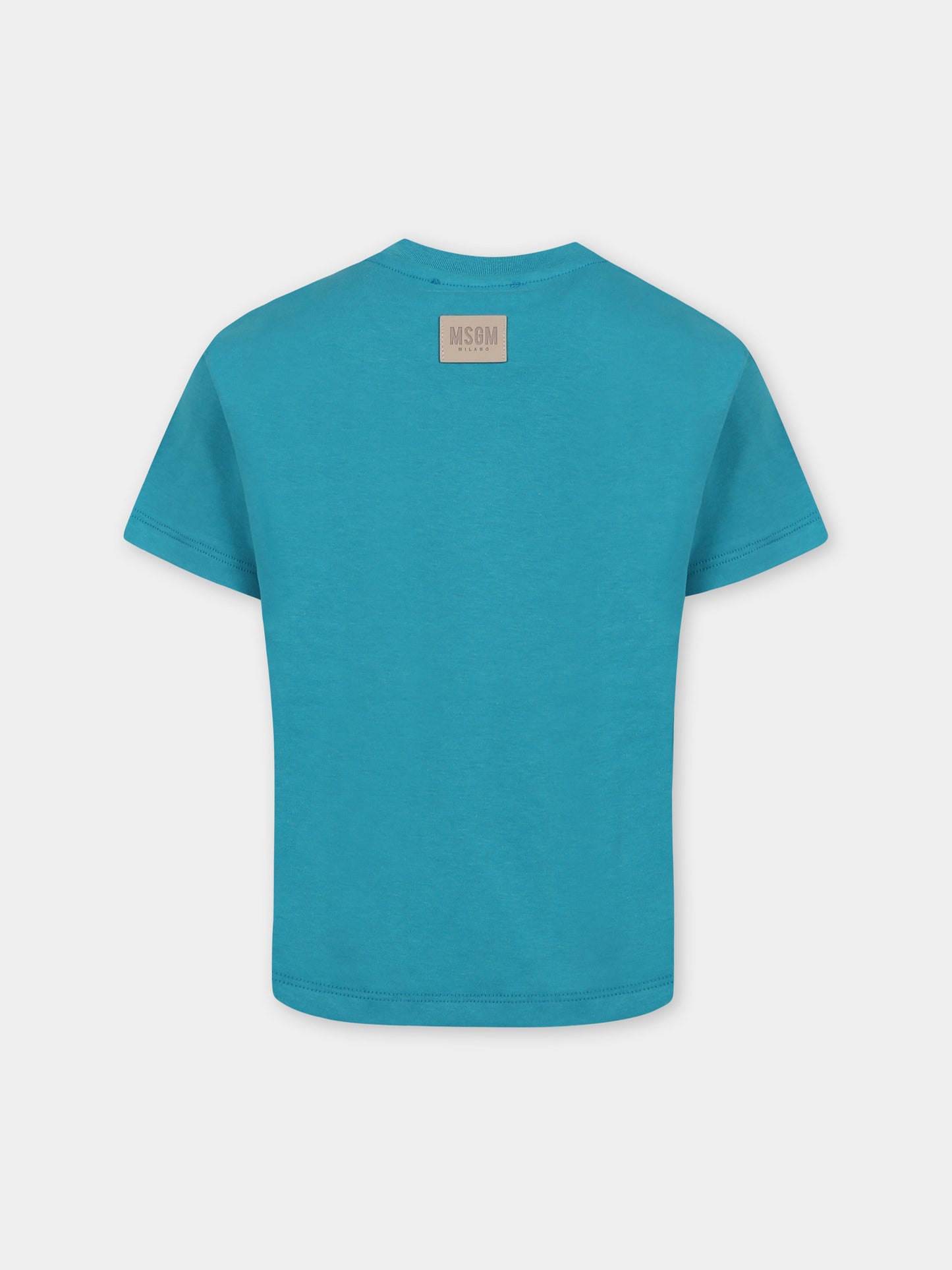T-shirt verde per bambini con logo