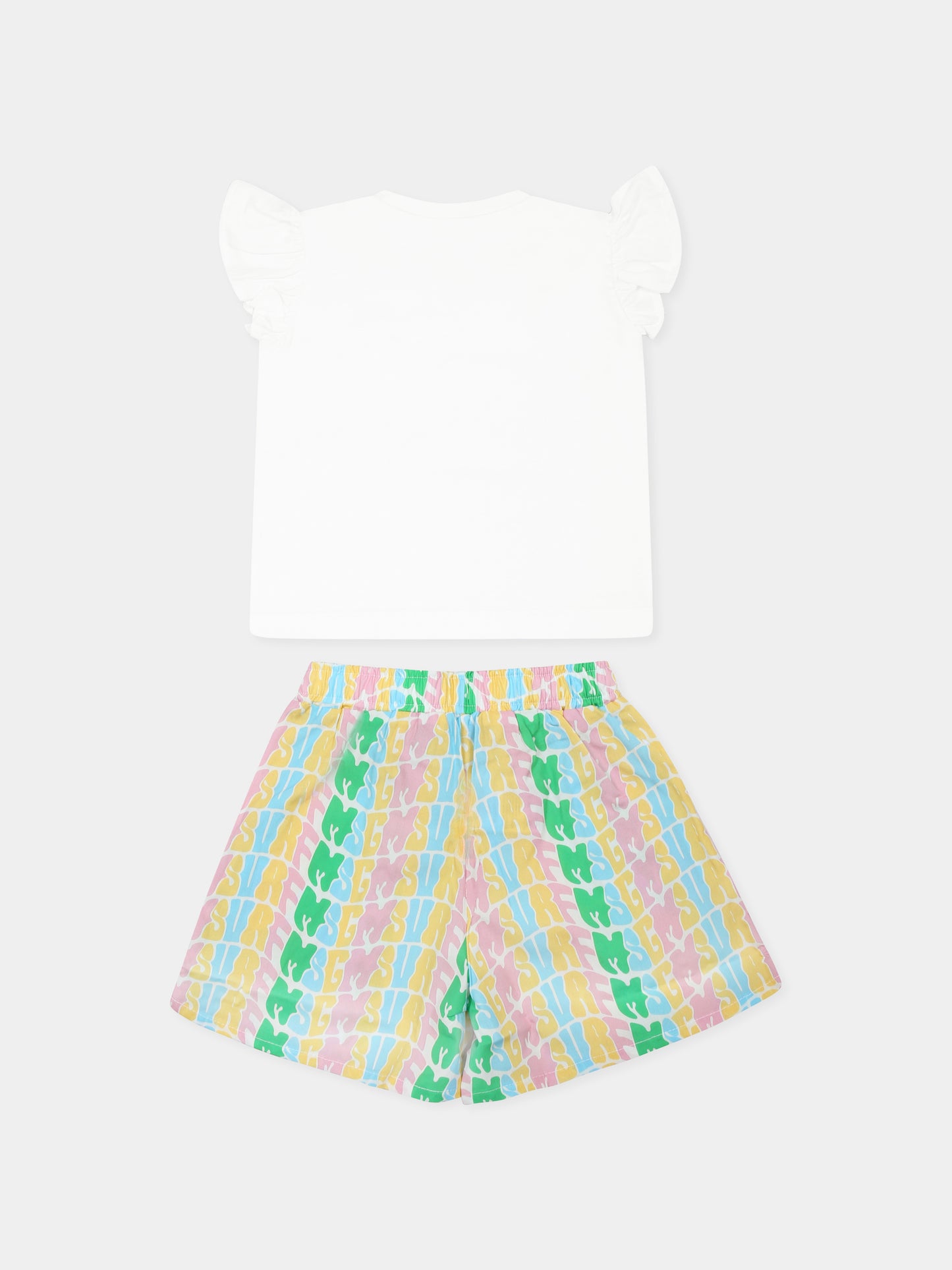 Completo multicolor per neonata con logo