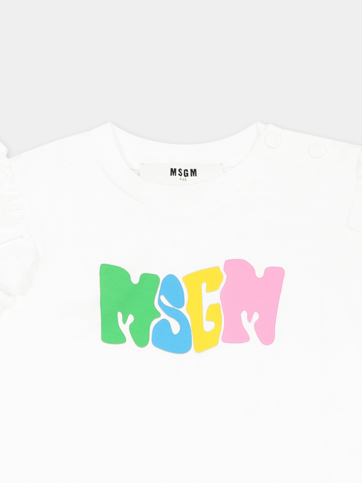 Completo multicolor per neonata con logo