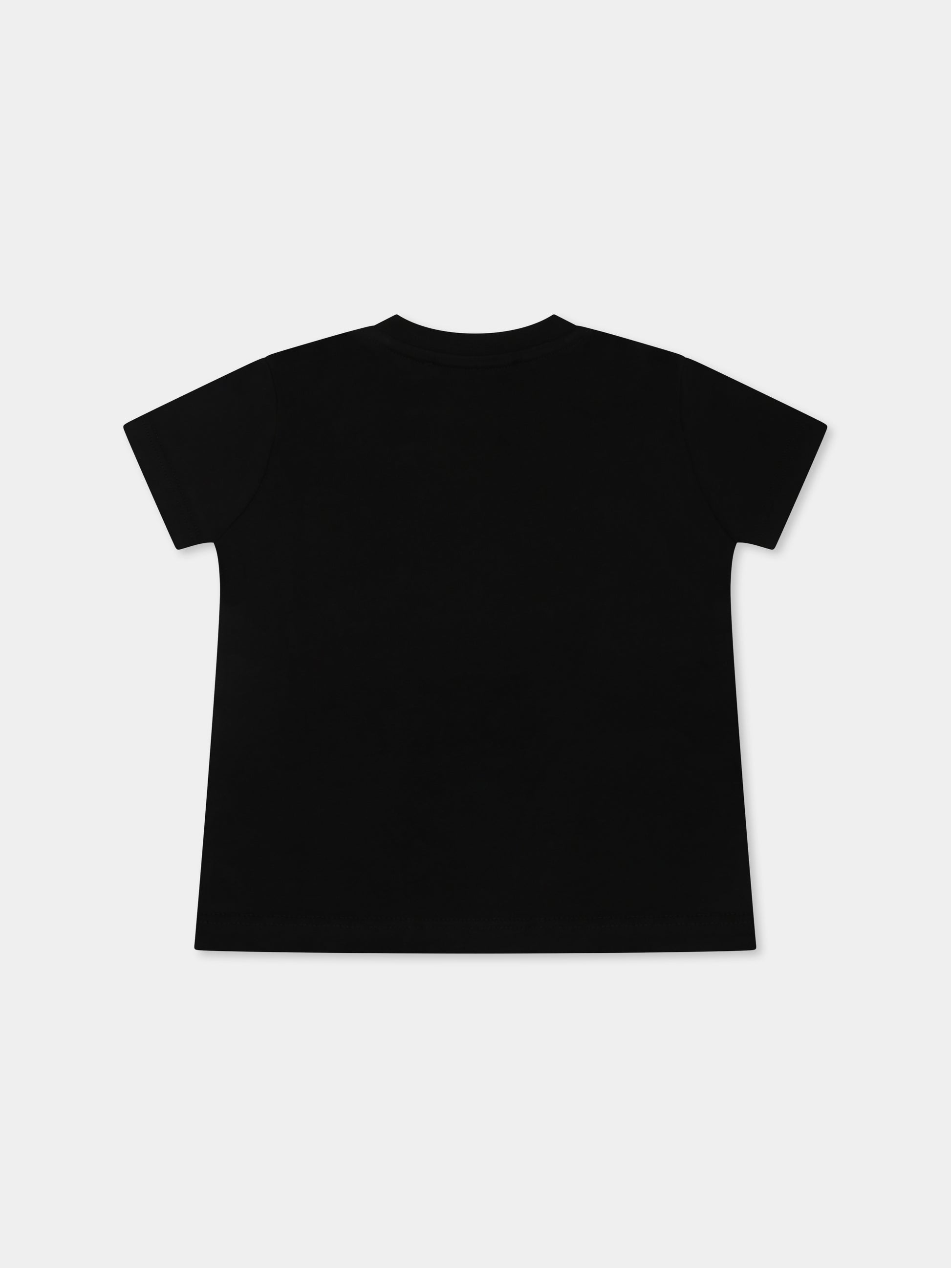 T-shirt nera per neonata con logo,Msgm Kids,S5MSUNTH310 110/75