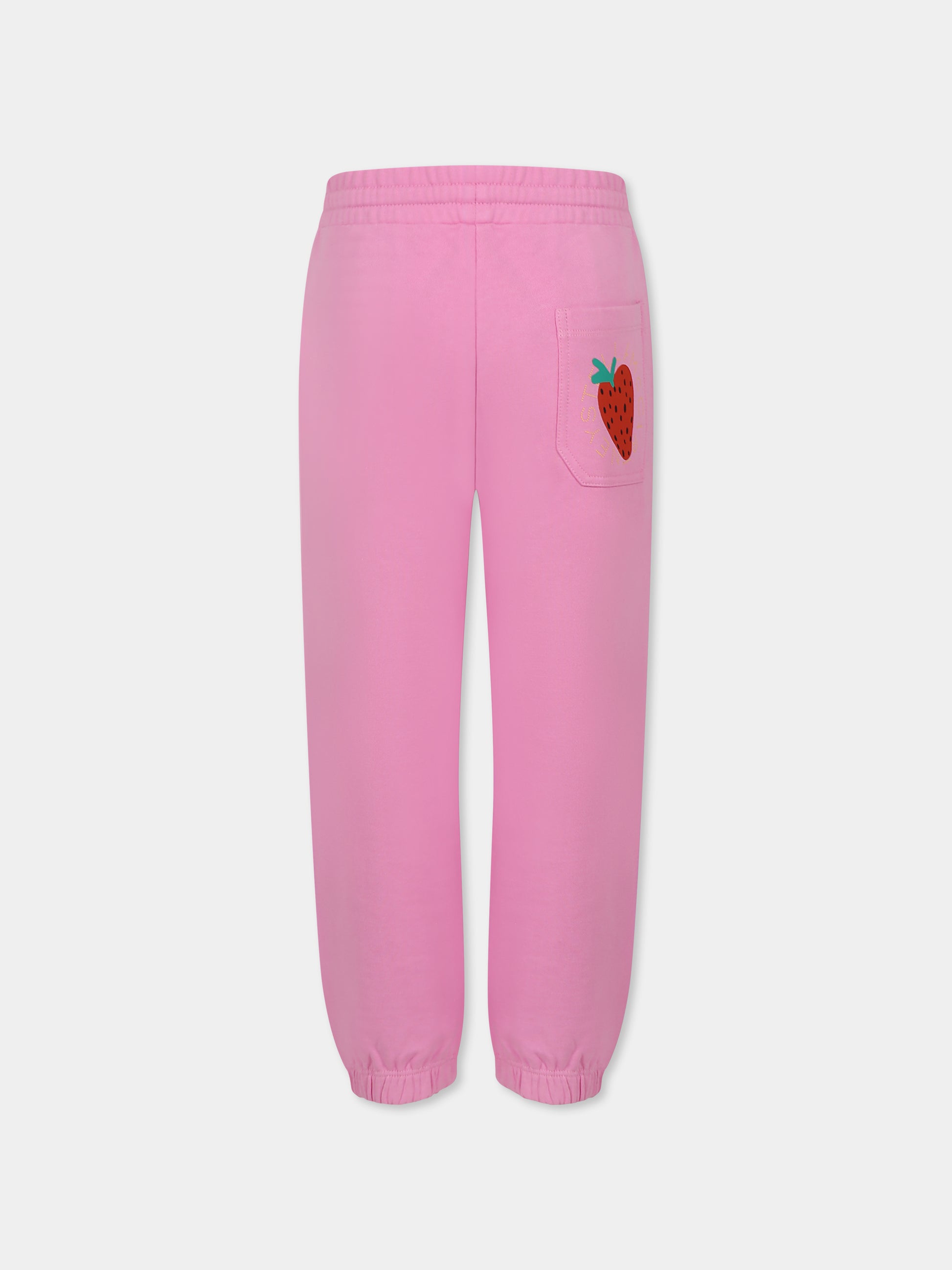 Pantaloni rosa per bambina con fragola,Stella Mccartney Kids,TW6B70 Z0499 552