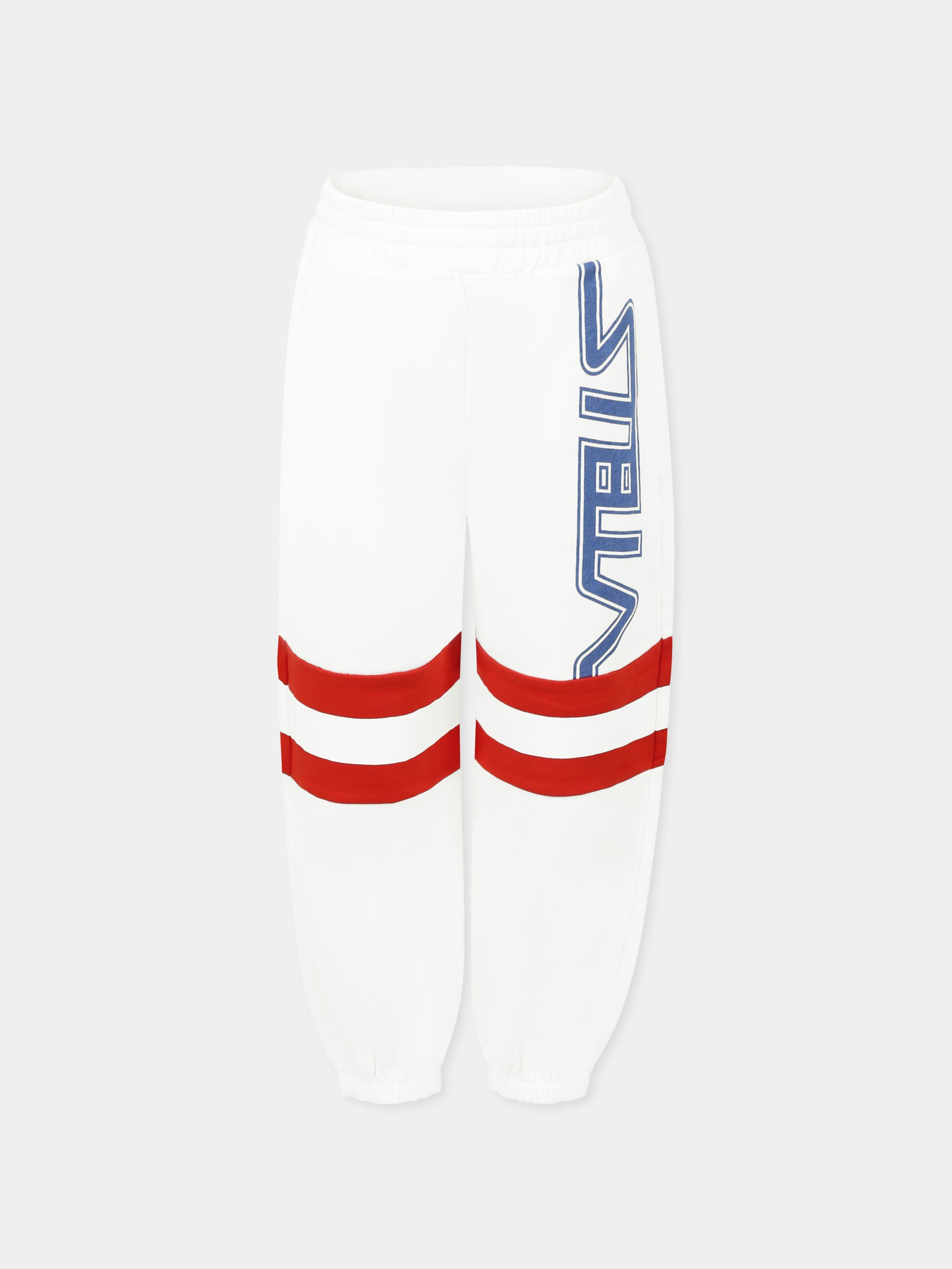 Pantaloni bianchi per bambino con logo,Stella Mccartney Kids,TW6R70 Z0499 101