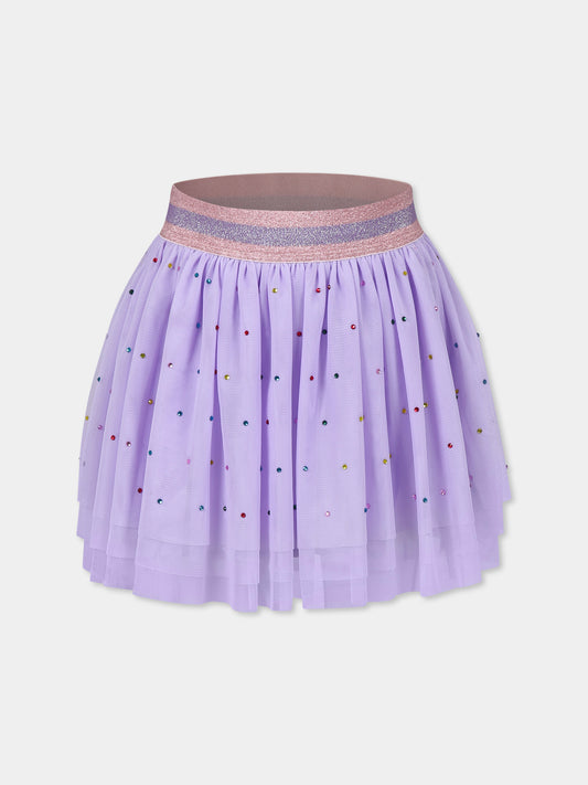 Gonna viola per bambina con strass,Stella Mccartney Kids,TW7B21 Z2886 522MC